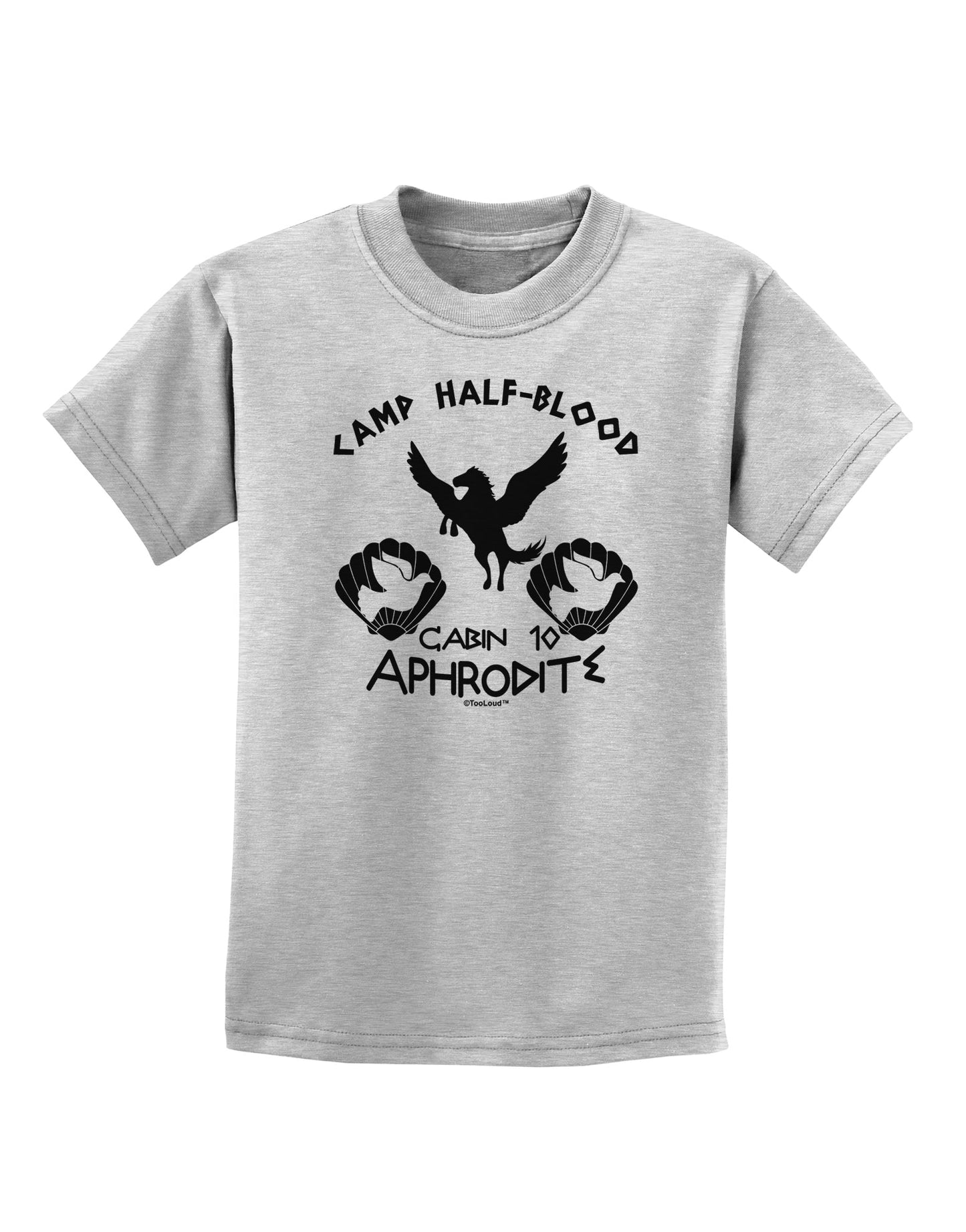 Cabin 10 Aphrodite Camp Half Blood Childrens T-Shirt-Childrens T-Shirt-TooLoud-AshGray-X-Small-Davson Sales