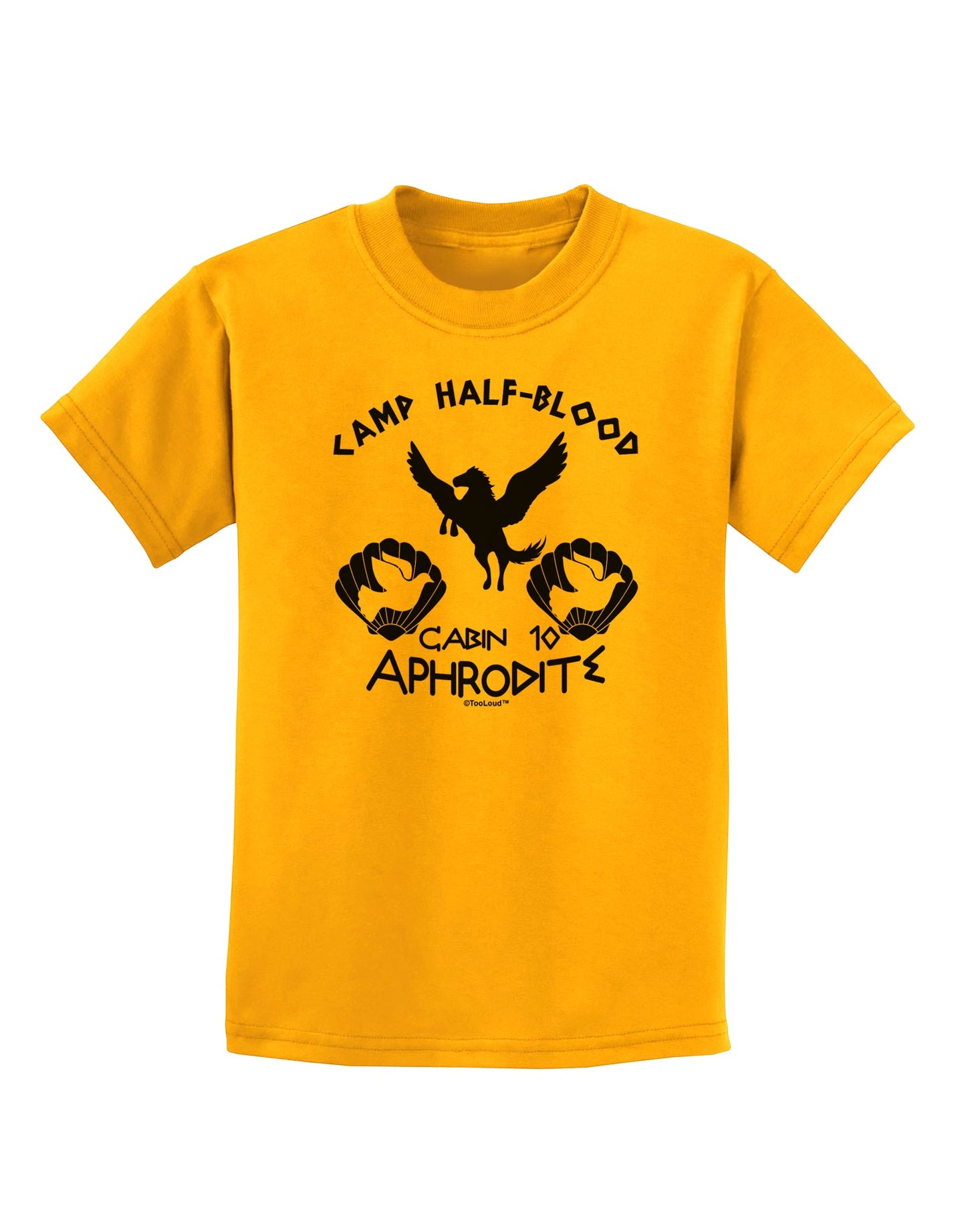 Cabin 10 Aphrodite Camp Half Blood Childrens T-Shirt-Childrens T-Shirt-TooLoud-Gold-X-Small-Davson Sales