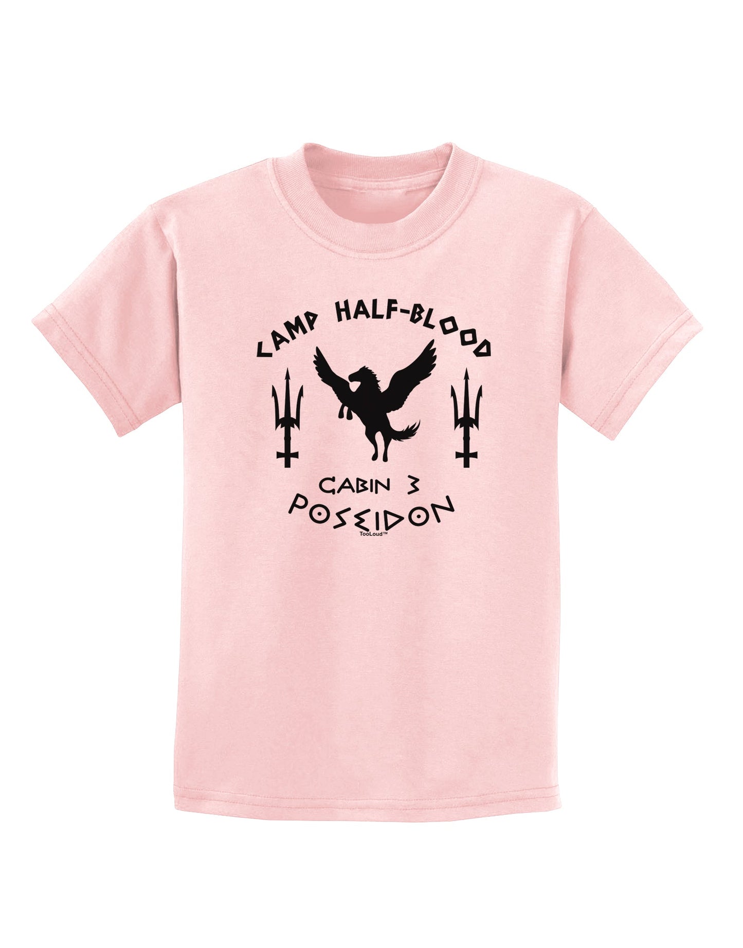 Cabin 3 Poseidon Camp Half Blood Childrens T-Shirt-Childrens T-Shirt-TooLoud-PalePink-X-Small-Davson Sales