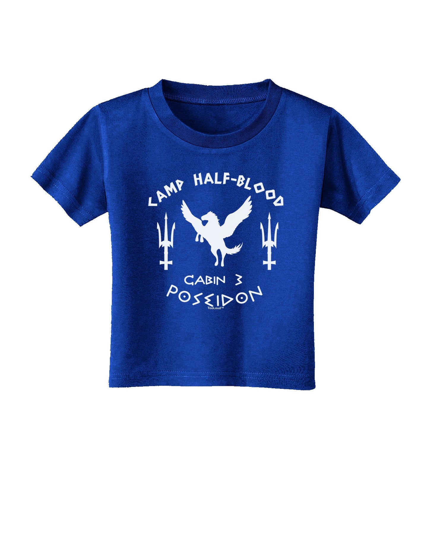 Cabin 3 Poseidon Camp Half Blood Toddler T-Shirt Dark-Toddler T-Shirt-TooLoud-Royal-Blue-2T-Davson Sales