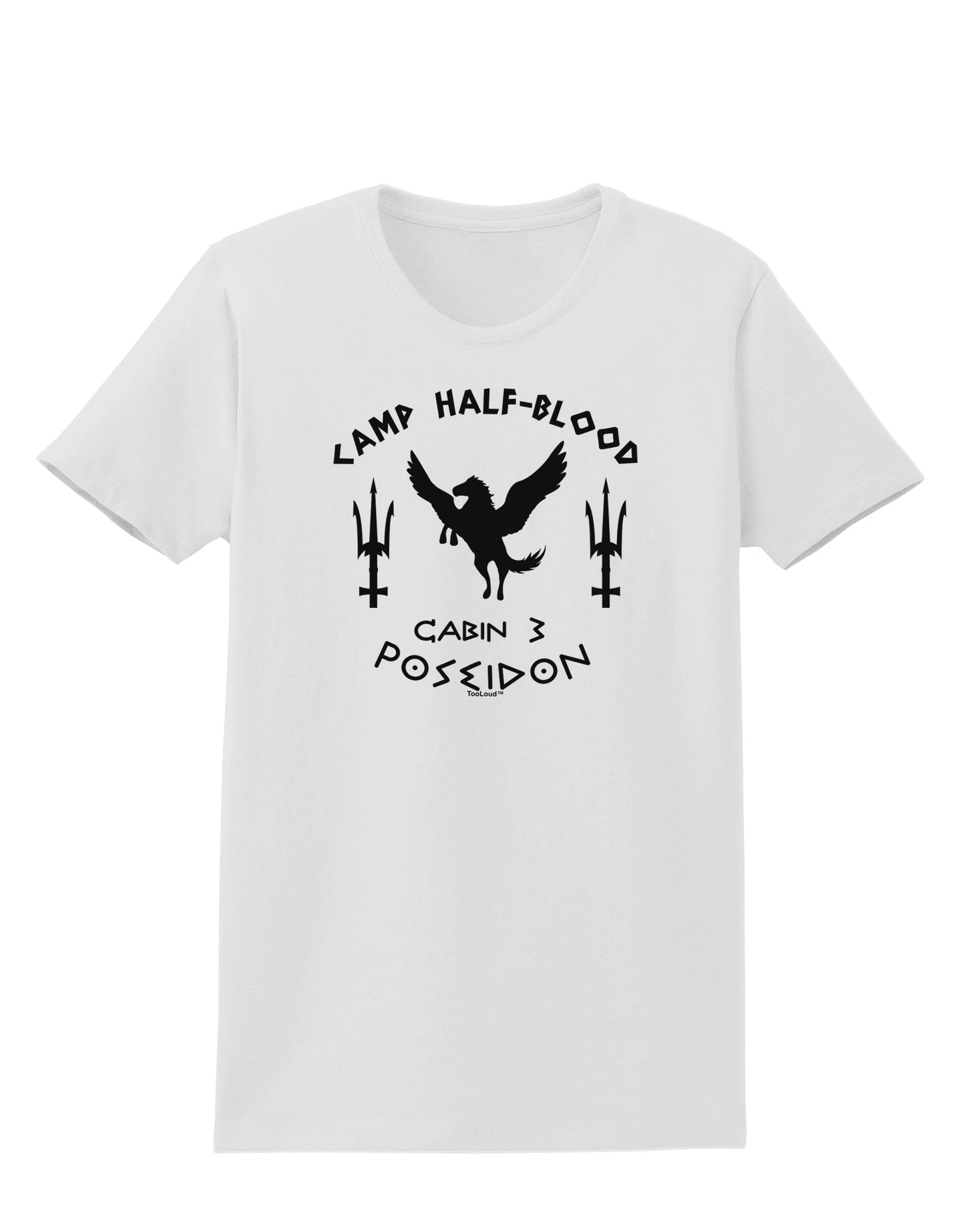 Cabin 3 Poseidon Camp Half Blood Womens T-Shirt-Womens T-Shirt-TooLoud-White-X-Small-Davson Sales