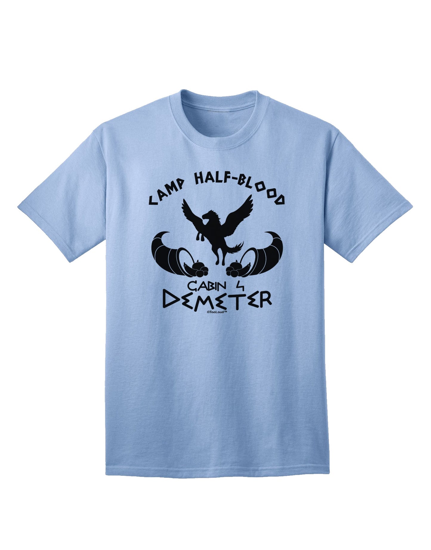Cabin 4 Demeter Camp Half Blood Adult T-Shirt-Mens T-Shirt-TooLoud-Light-Blue-Small-Davson Sales