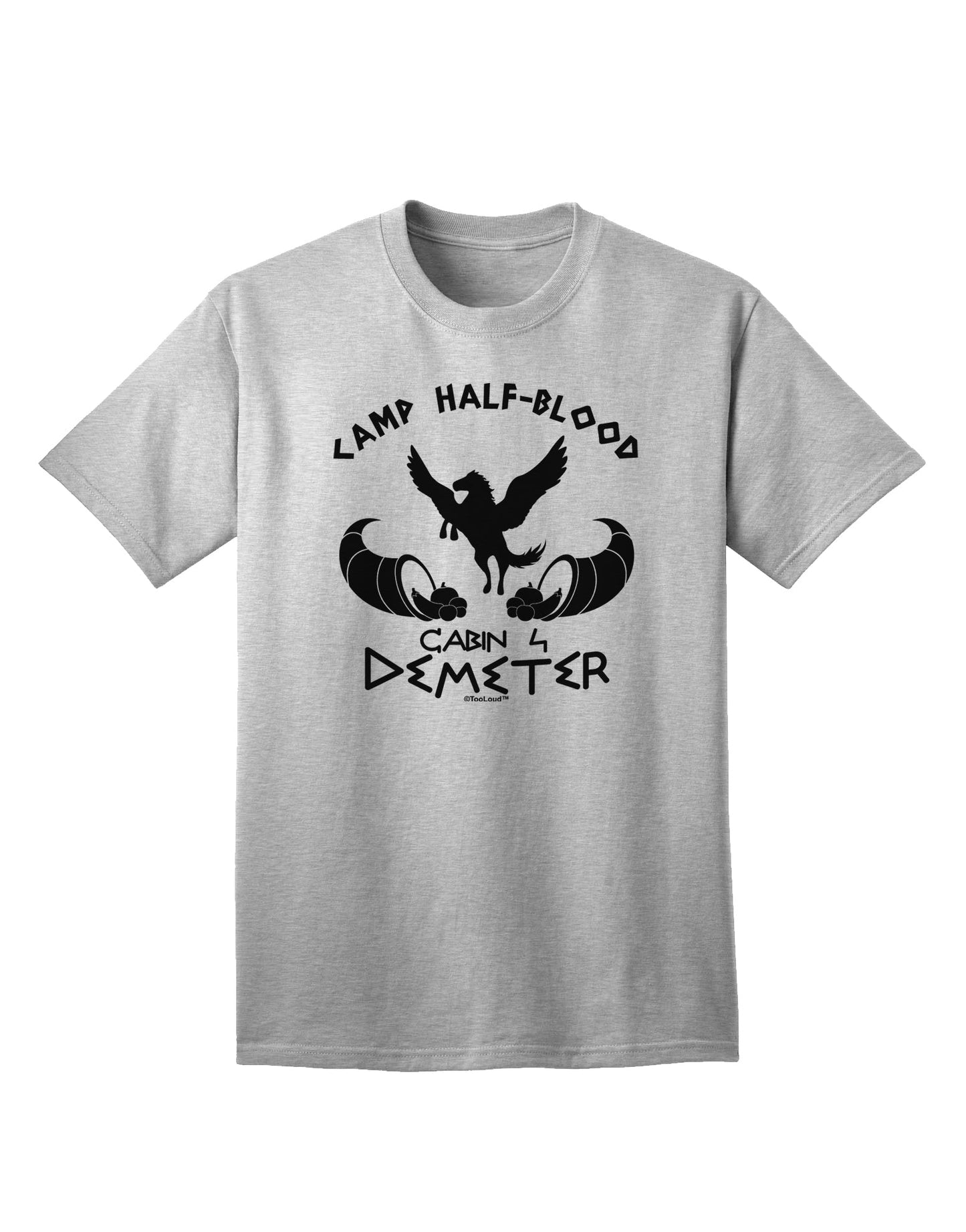 Cabin 4 Demeter Camp Half Blood Adult T-Shirt-Mens T-Shirt-TooLoud-AshGray-Small-Davson Sales