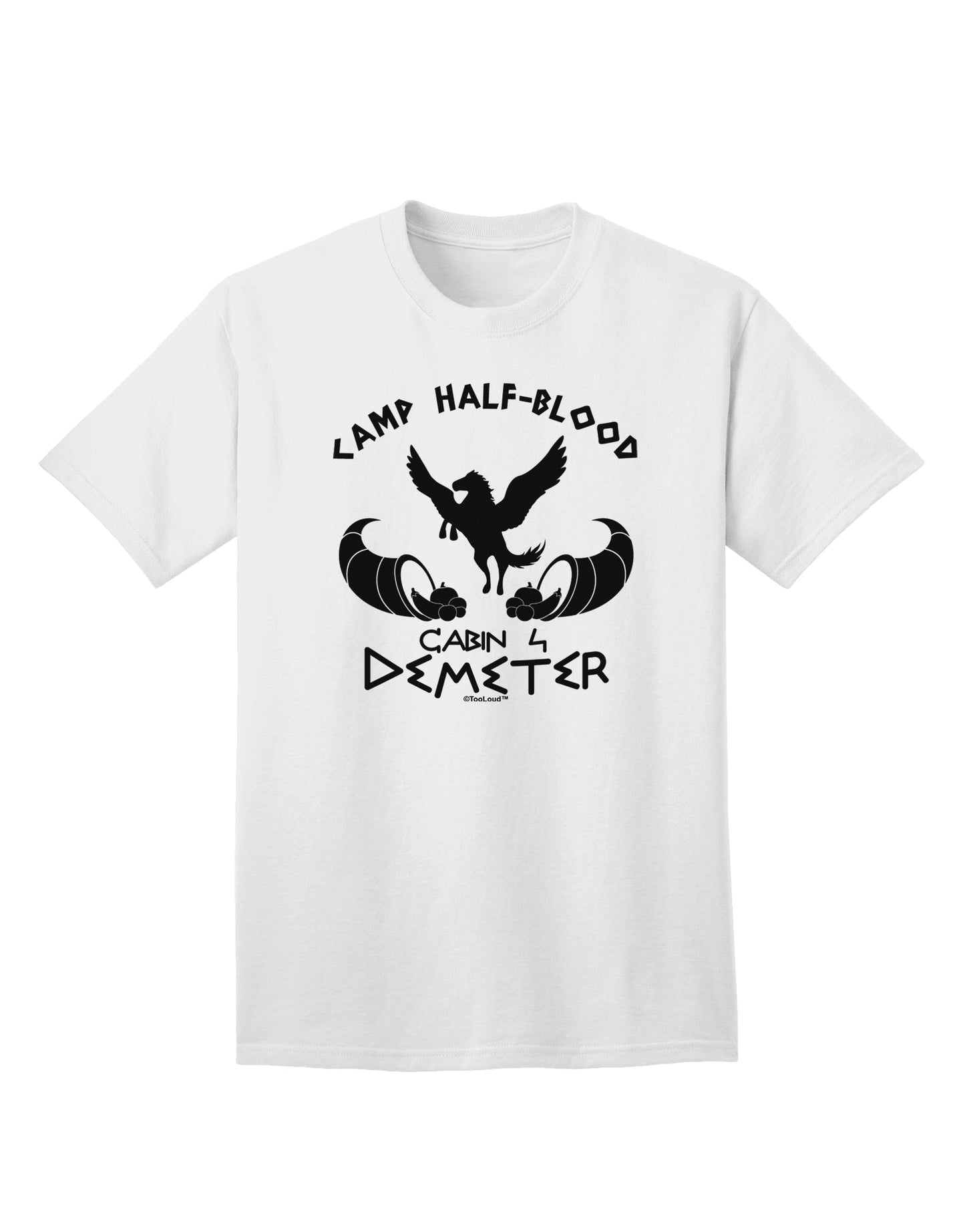 Cabin 4 Demeter Camp Half Blood Adult T-Shirt-Mens T-Shirt-TooLoud-White-Small-Davson Sales