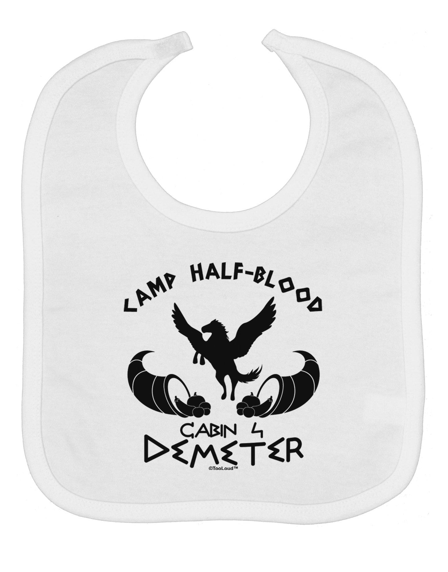 Cabin 4 Demeter Camp Half Blood Baby Bib