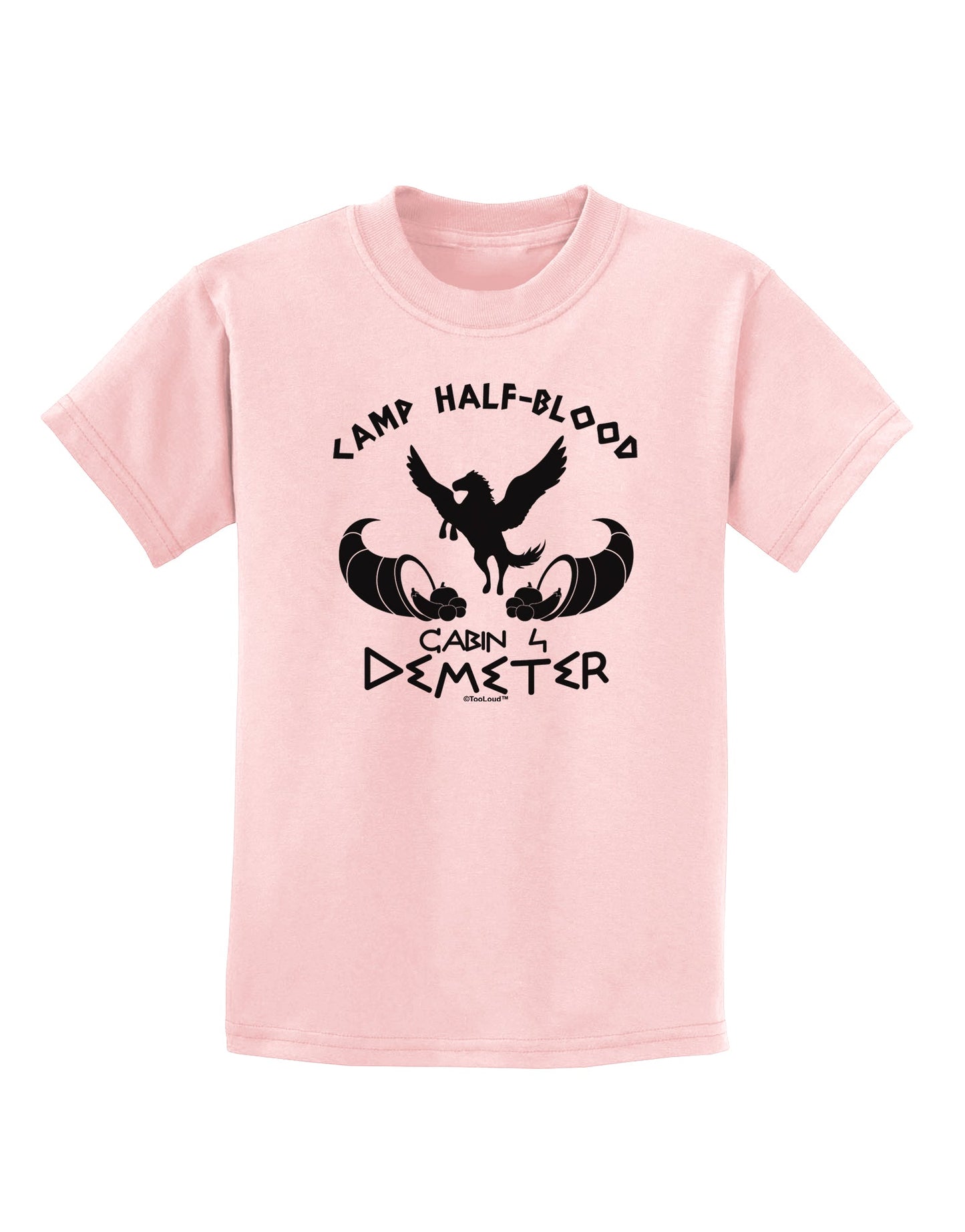 Cabin 4 Demeter Camp Half Blood Childrens T-Shirt-Childrens T-Shirt-TooLoud-PalePink-X-Small-Davson Sales