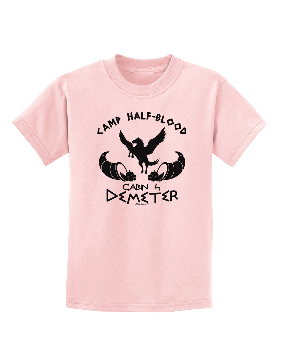 Cabin 4 Demeter Camp Half Blood Childrens T-Shirt-Childrens T-Shirt-TooLoud-White-X-Small-Davson Sales