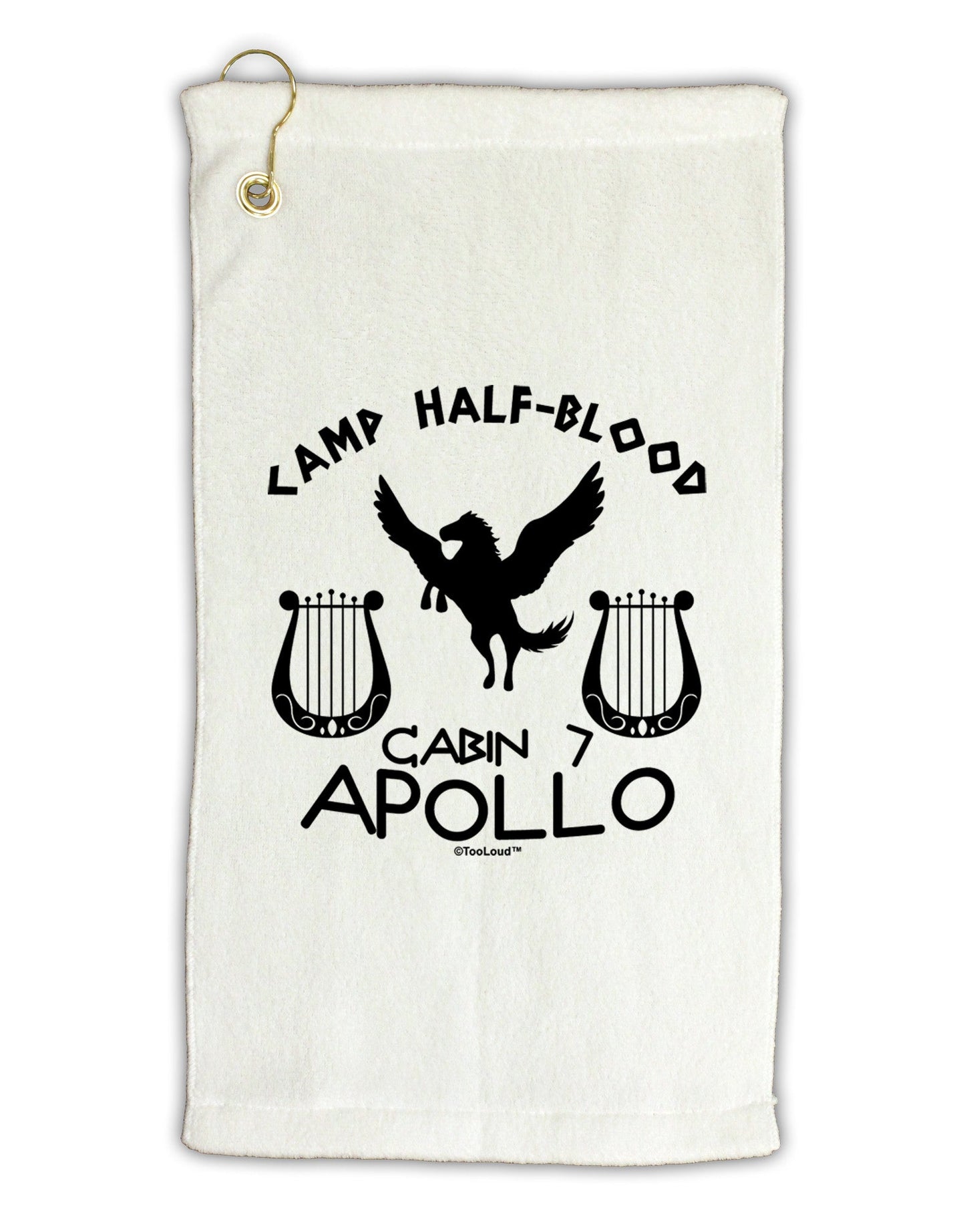 Cabin 7 Apollo Camp Half Blood Micro Terry Gromet Golf Towel 11"x19-Golf Towel-TooLoud-White-Davson Sales