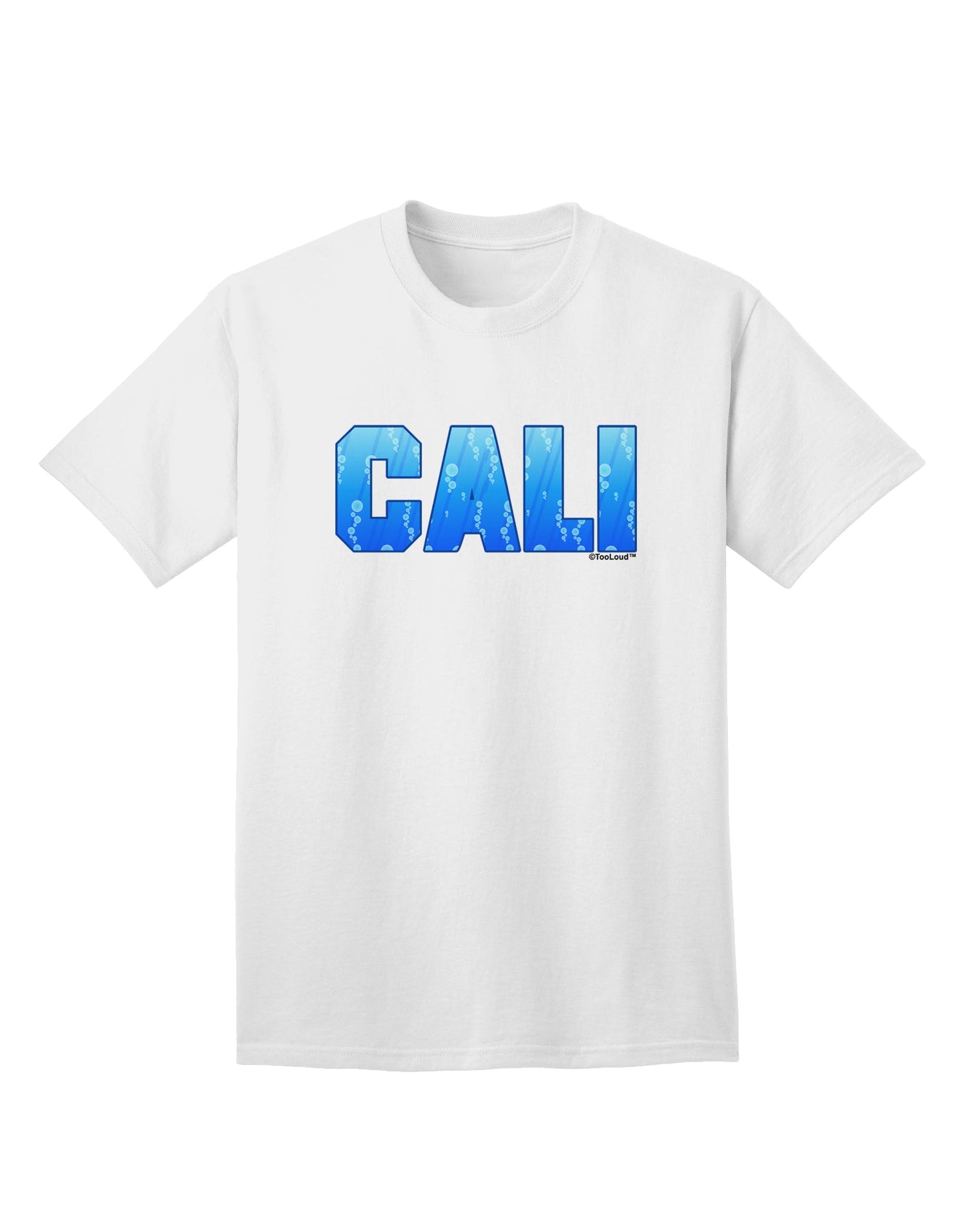 Cali Ocean Bubbles Adult T-Shirt - A Stylish Addition to Your Wardrobe by TooLoud-Mens T-shirts-TooLoud-White-Small-Davson Sales
