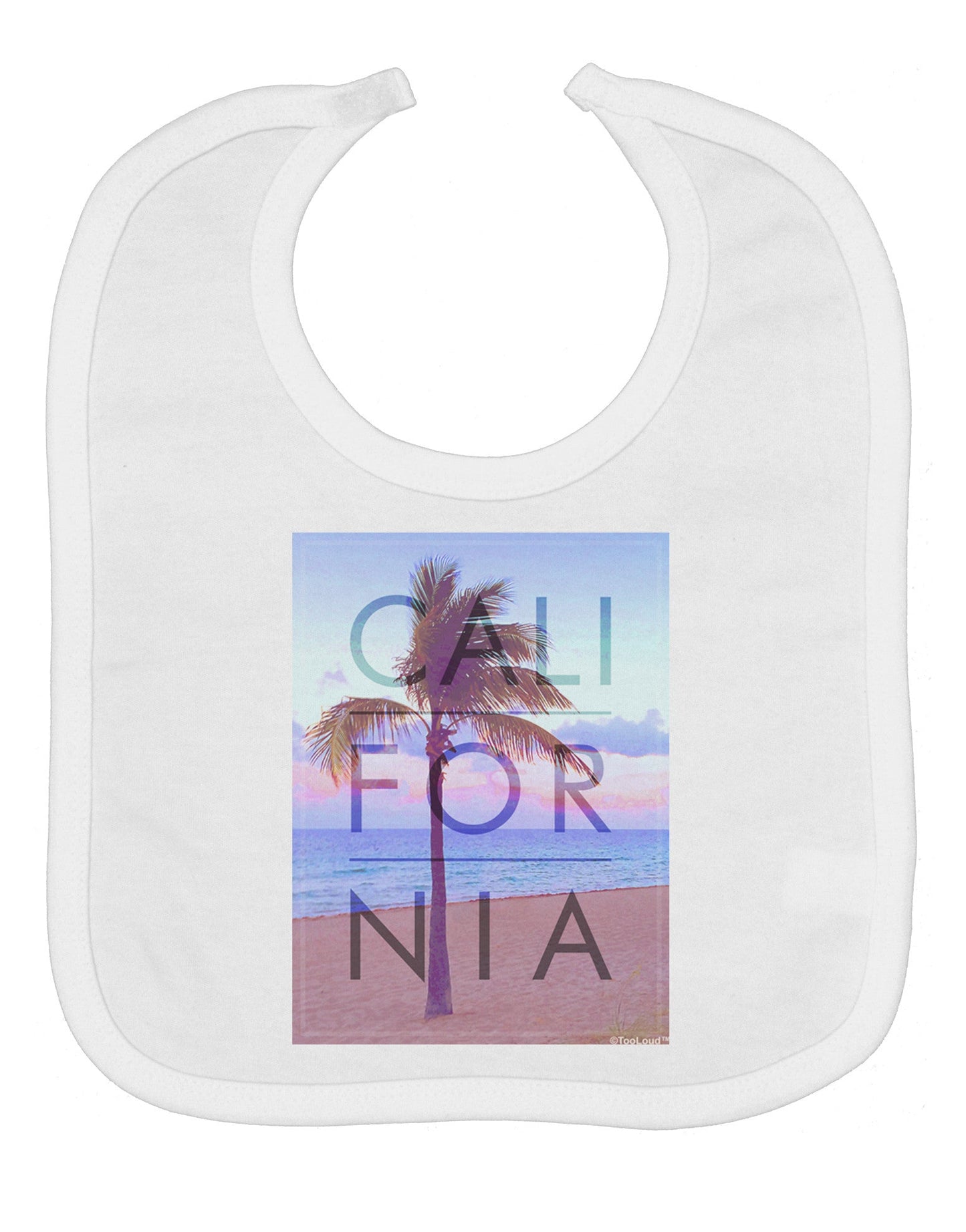 California Beach Filter Baby Bib