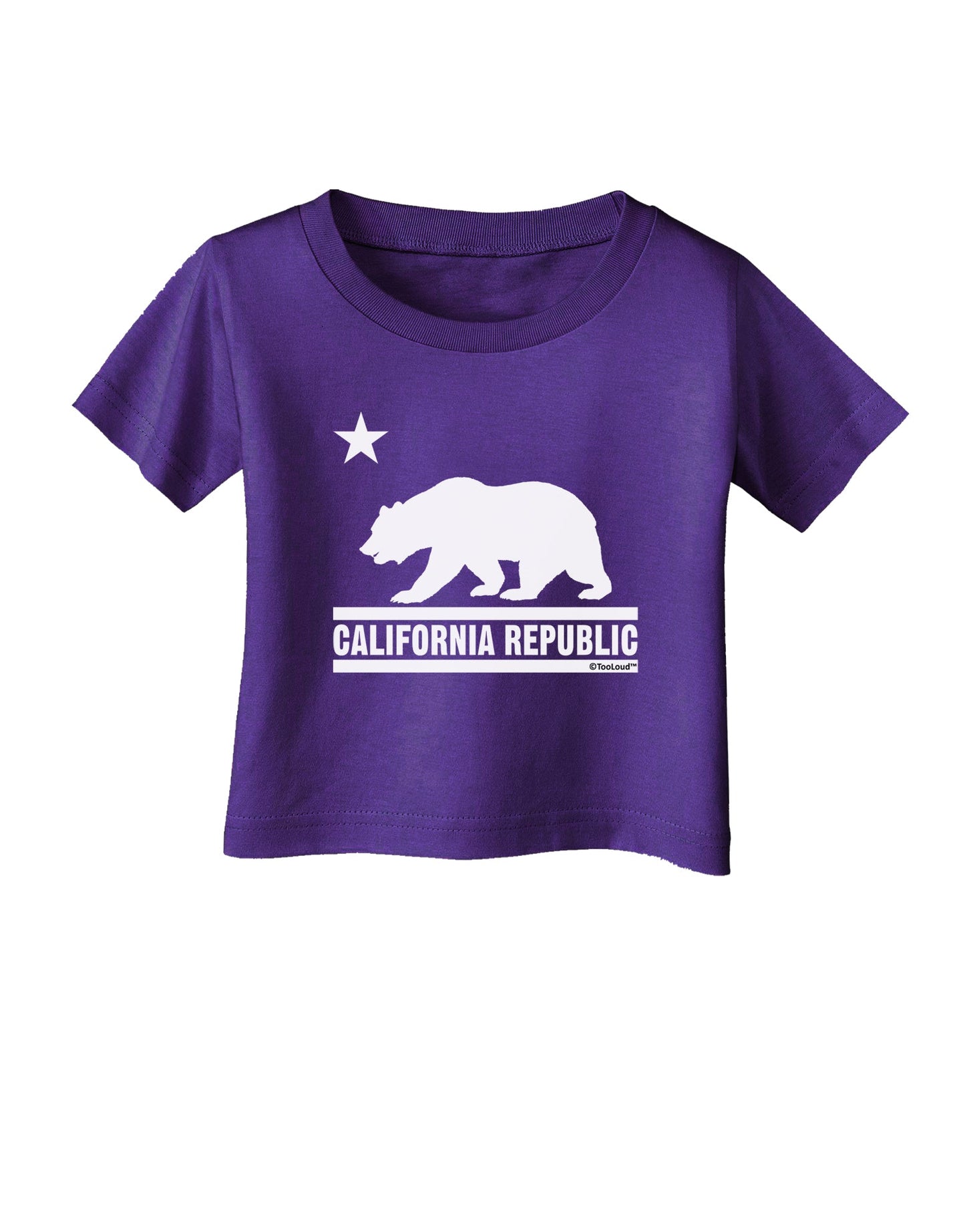 California Republic Design - Cali Bear Infant T-Shirt Dark by TooLoud-Infant T-Shirt-TooLoud-Purple-06-Months-Davson Sales