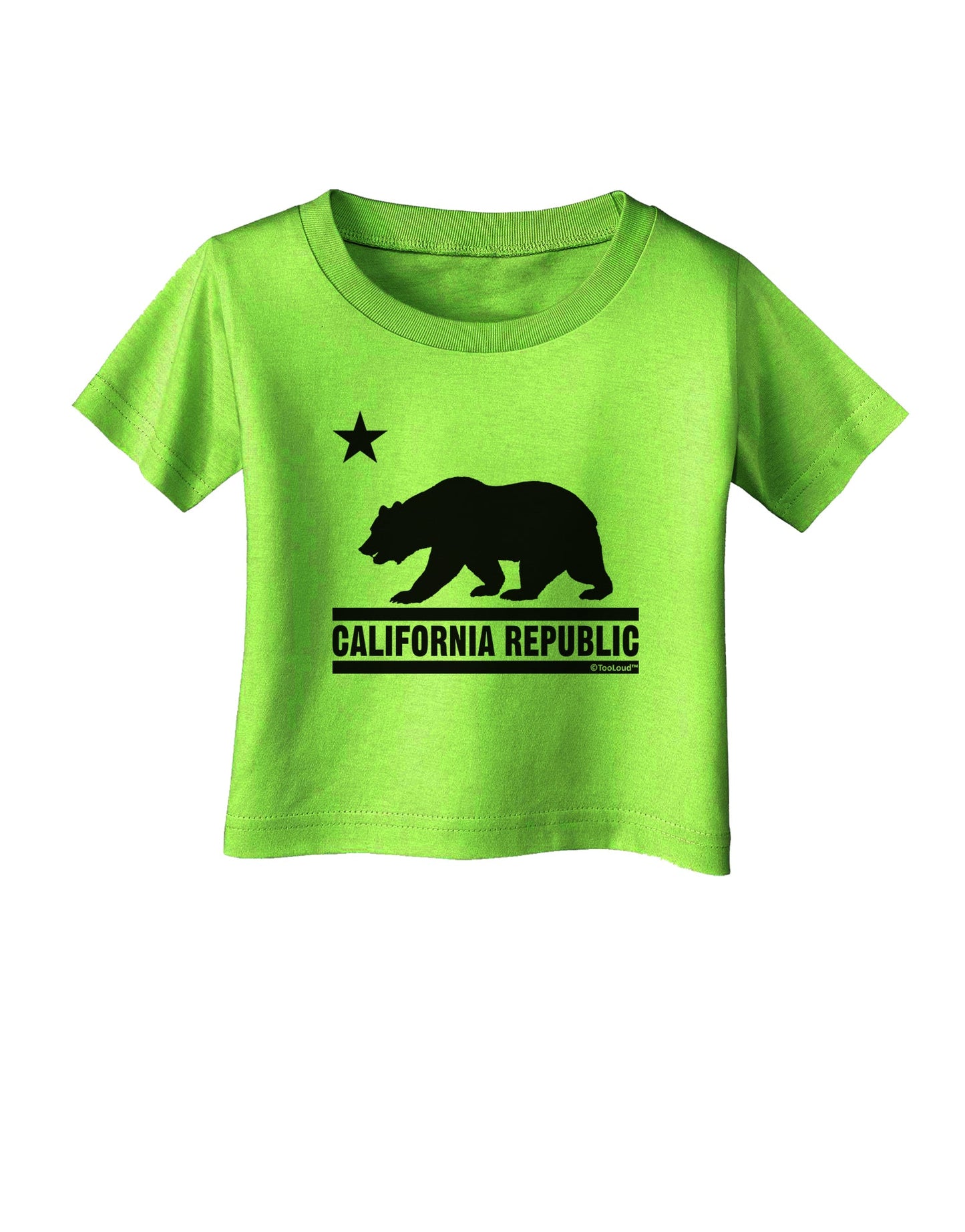 California Republic Design - Cali Bear Infant T-Shirt by TooLoud-Infant T-Shirt-TooLoud-Lime-Green-06-Months-Davson Sales