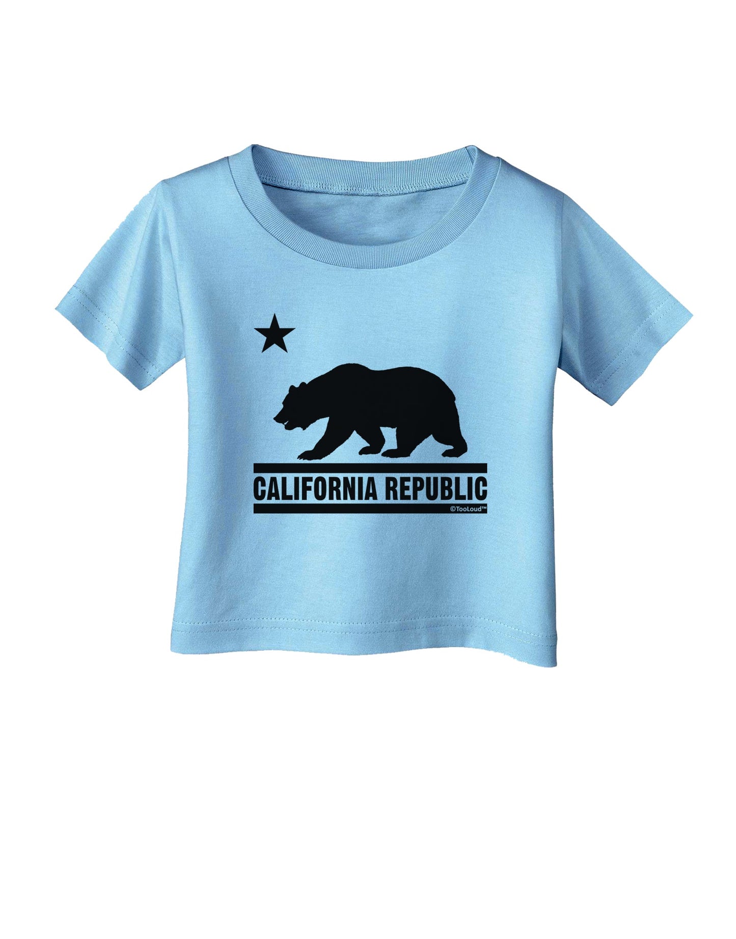 California Republic Design - Cali Bear Infant T-Shirt by TooLoud-Infant T-Shirt-TooLoud-Aquatic-Blue-06-Months-Davson Sales
