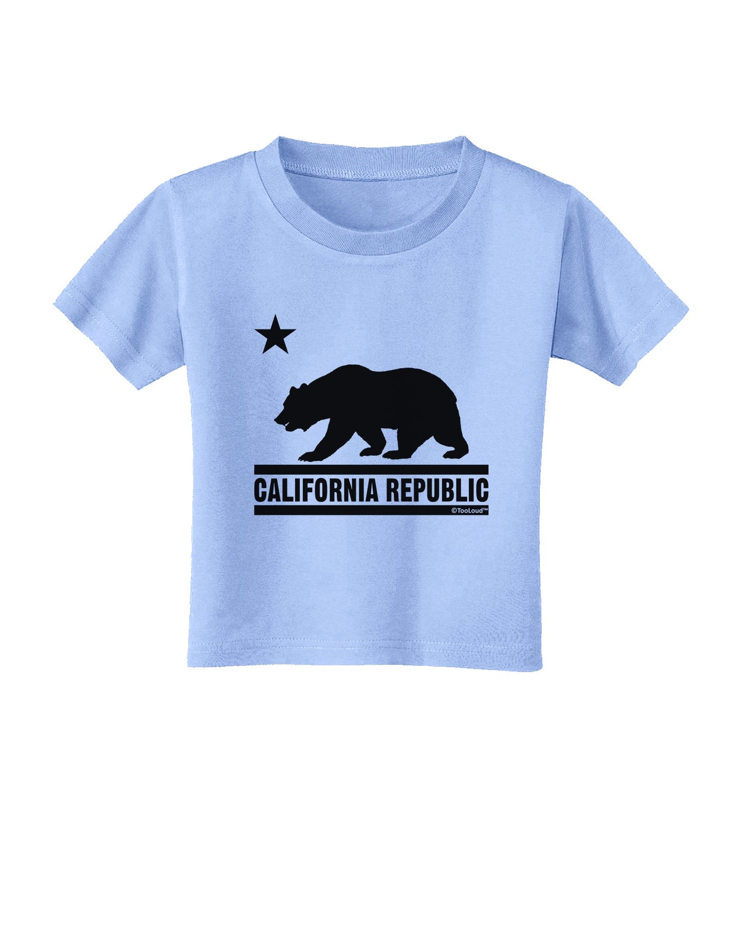 California Republic Design - Cali Bear Toddler T-Shirt by TooLoud-Toddler T-Shirt-TooLoud-Aquatic-Blue-2T-Davson Sales