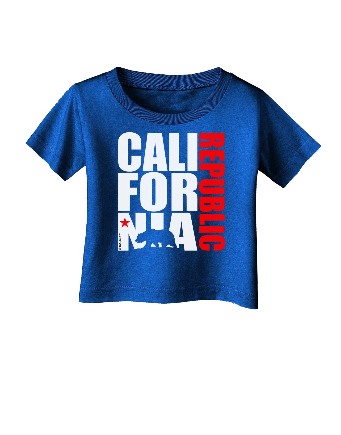 California Republic Design - California Red Star and Bear Infant T-Shirt Dark by TooLoud-Infant T-Shirt-TooLoud-Red-06-Months-Davson Sales