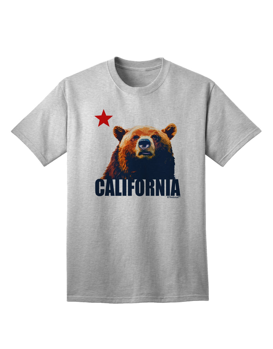 California Republic Design - Grizzly Bear and Star Adult T-Shirt by TooLoud: A Captivating Addition to Your Wardrobe-Mens T-shirts-TooLoud-White-Small-Davson Sales