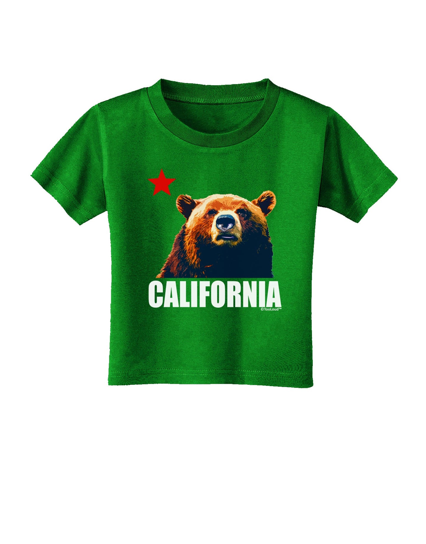 California Republic Design - Grizzly Bear and Star Toddler T-Shirt Dark by TooLoud-Toddler T-Shirt-TooLoud-Royal-Blue-2T-Davson Sales
