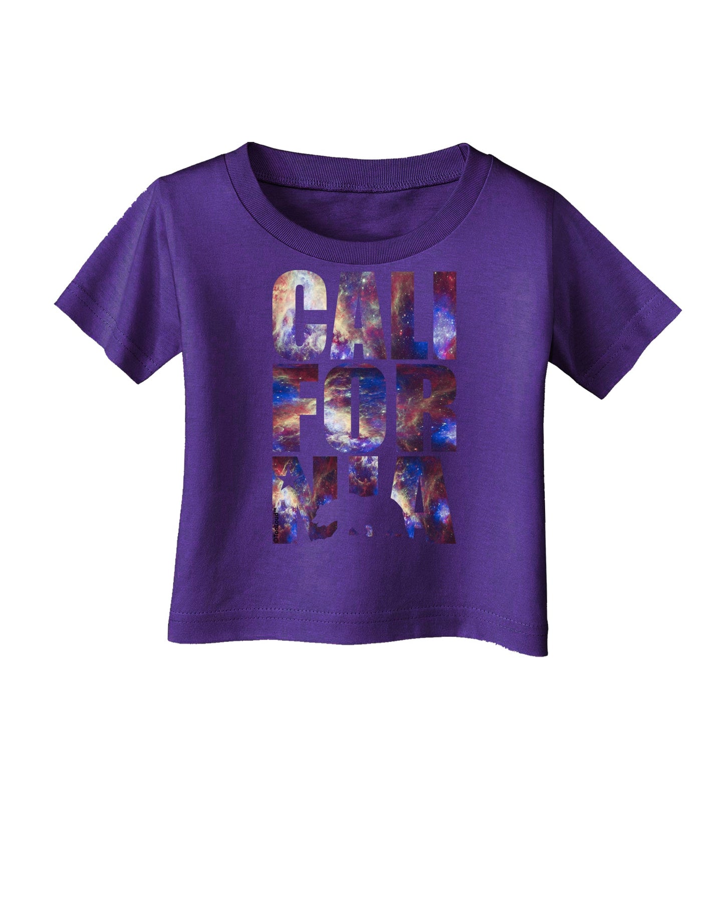 California Republic Design - Space Nebula Print Infant T-Shirt Dark by TooLoud-Infant T-Shirt-TooLoud-Purple-06-Months-Davson Sales