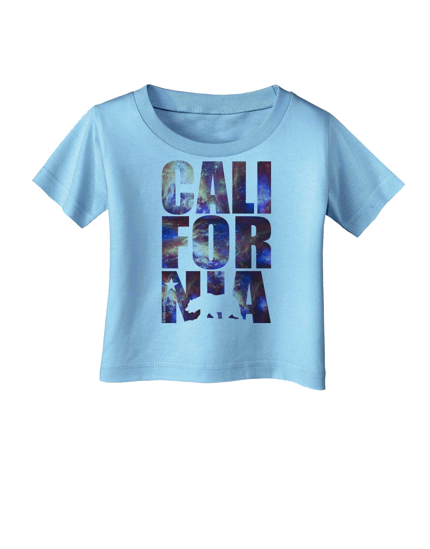 California Republic Design - Space Nebula Print Infant T-Shirt by TooLoud-Infant T-Shirt-TooLoud-Aquatic-Blue-06-Months-Davson Sales