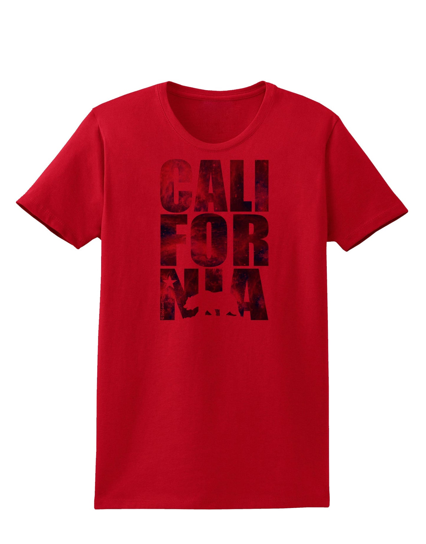 California Republic Design - Space Nebula Print Womens T-Shirt by TooLoud-Womens T-Shirt-TooLoud-Red-X-Small-Davson Sales