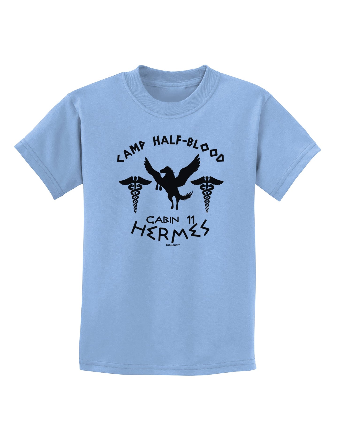 Camp Half Blood Cabin 11 Hermes Childrens T-Shirt-Childrens T-Shirt-TooLoud-Light-Blue-X-Small-Davson Sales
