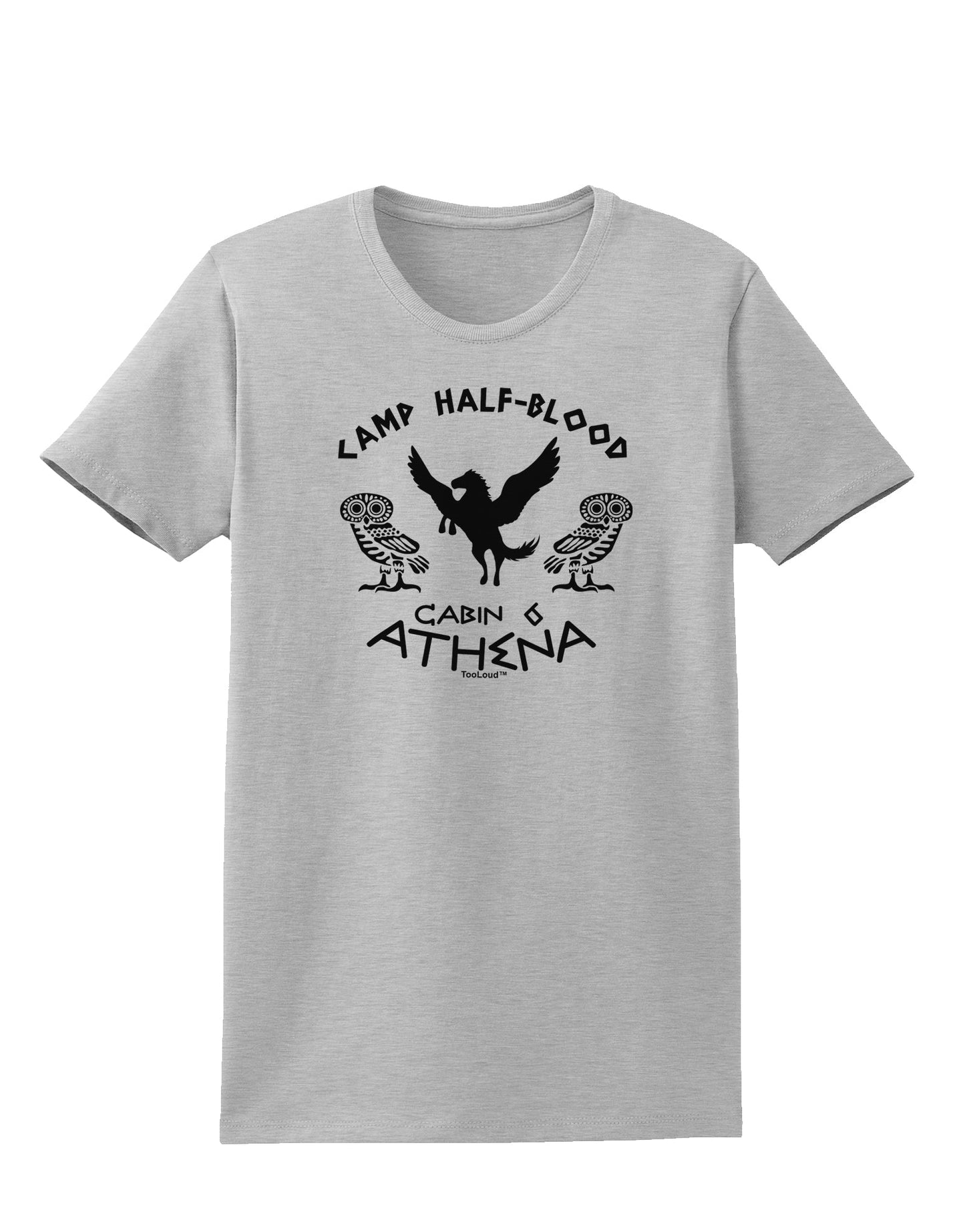 Camp Half Blood Cabin 6 Athena Womens T-Shirt-Womens T-Shirt-TooLoud-AshGray-X-Small-Davson Sales