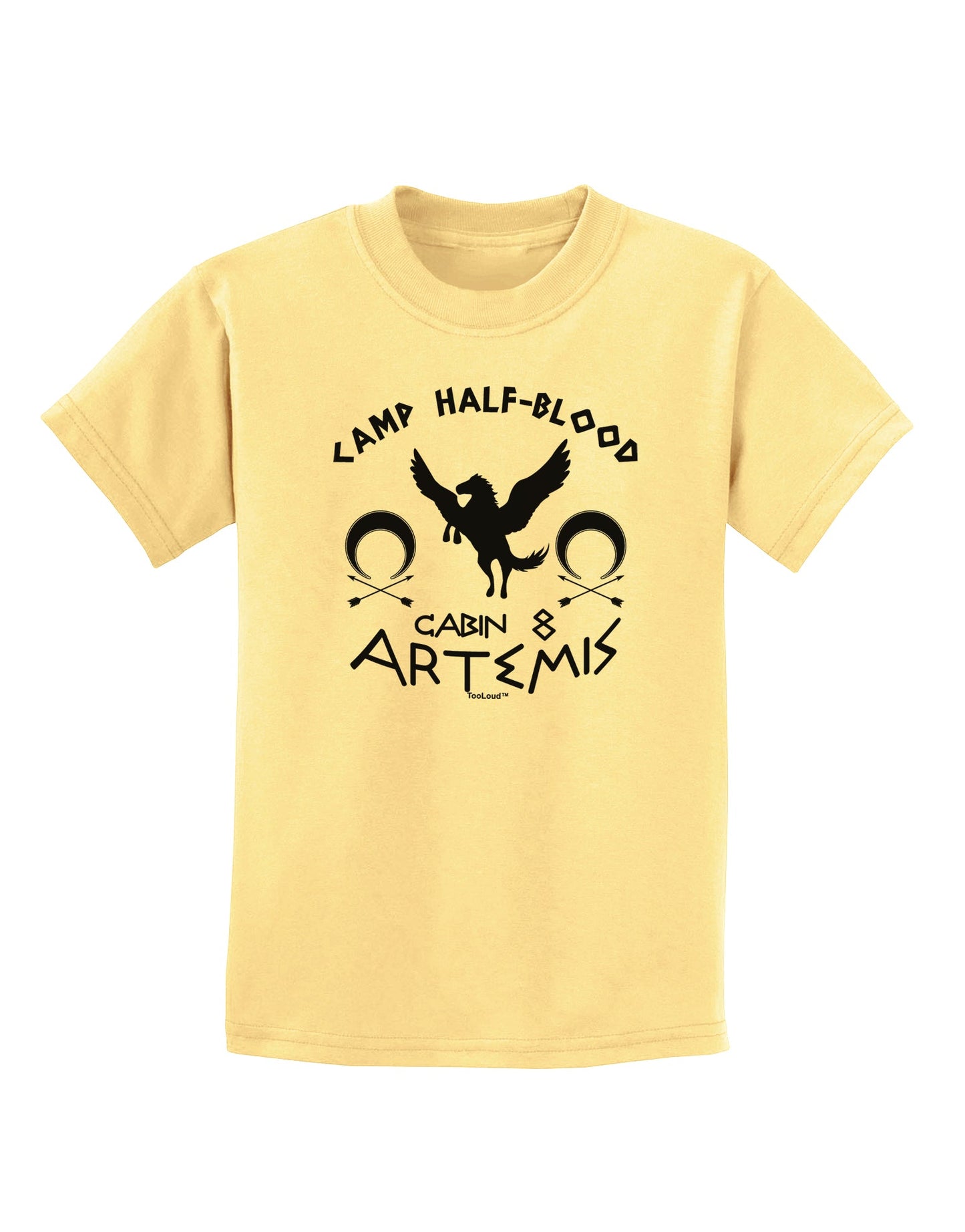 Camp Half Blood Cabin 8 Artemis Childrens T-Shirt-Childrens T-Shirt-TooLoud-Daffodil-Yellow-X-Small-Davson Sales