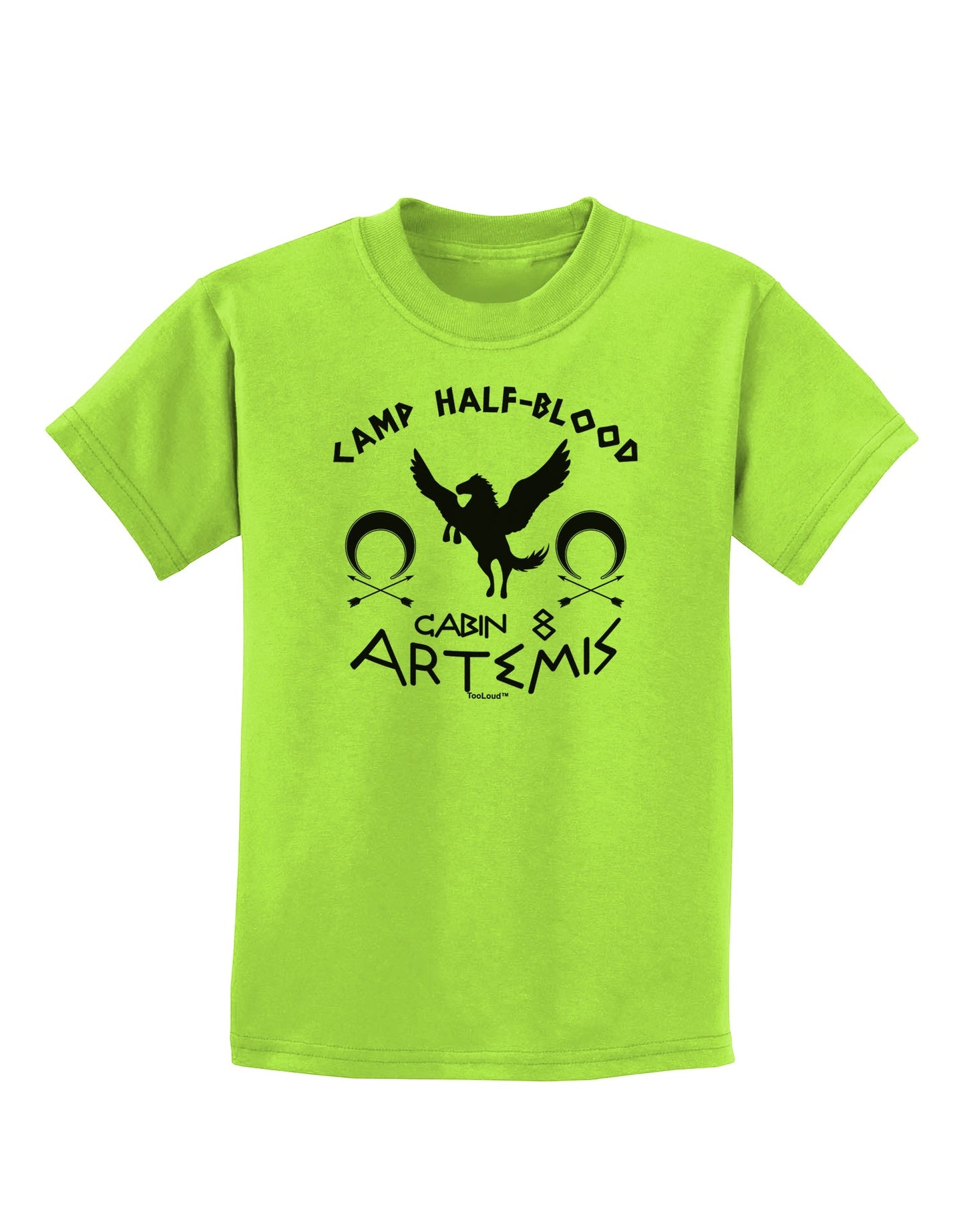 Camp Half Blood Cabin 8 Artemis Childrens T-Shirt-Childrens T-Shirt-TooLoud-Lime-Green-X-Small-Davson Sales