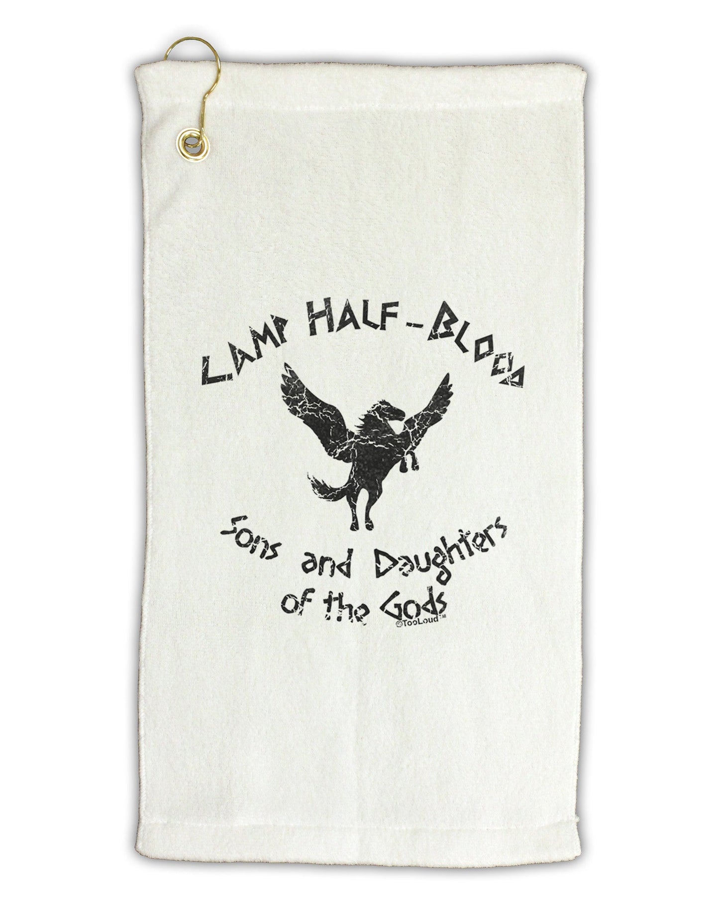 Camp Half-Blood Sons and Daughters Micro Terry Gromet Golf Towel 16 x 25 inch-Golf Towel-TooLoud-White-Davson Sales