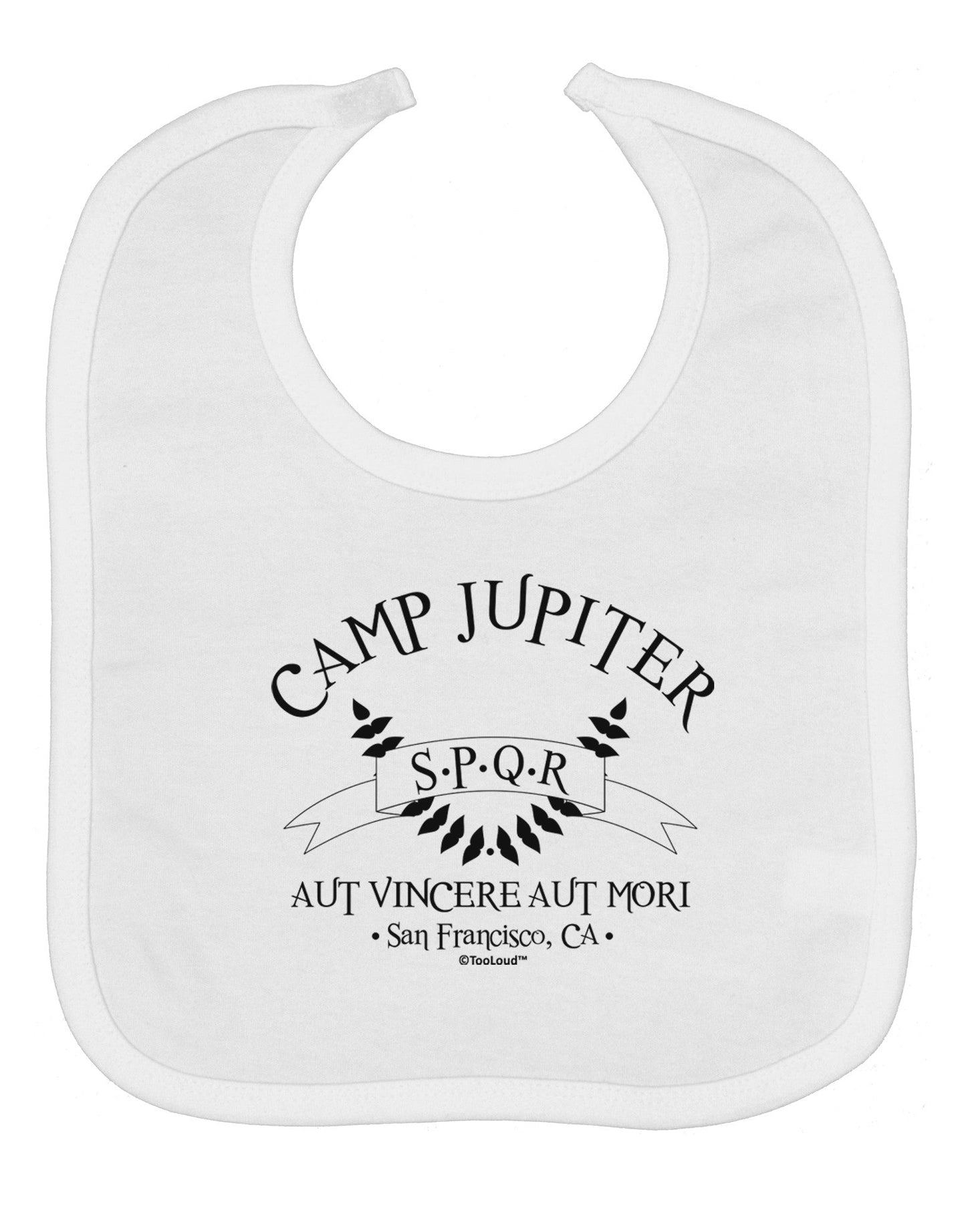 Camp Jupiter - SPQR Banner Baby Bib by TooLoud