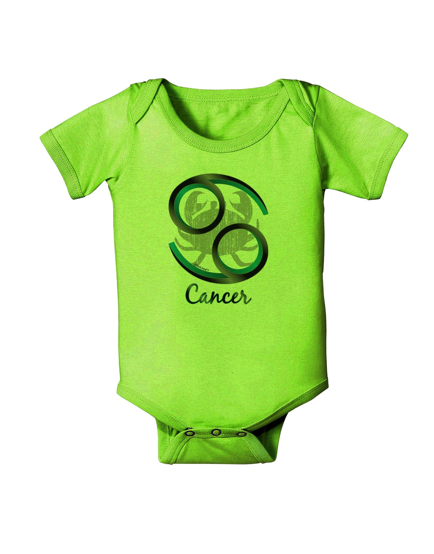 Cancer Symbol Baby Romper Bodysuit-Baby Romper-TooLoud-Lime-06-Months-Davson Sales