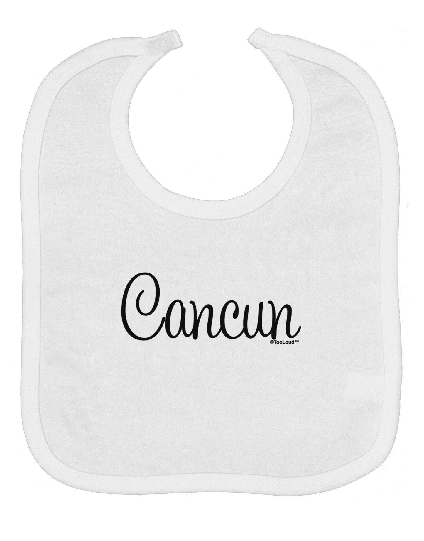 Cancun Mexico - Script Text Baby Bib