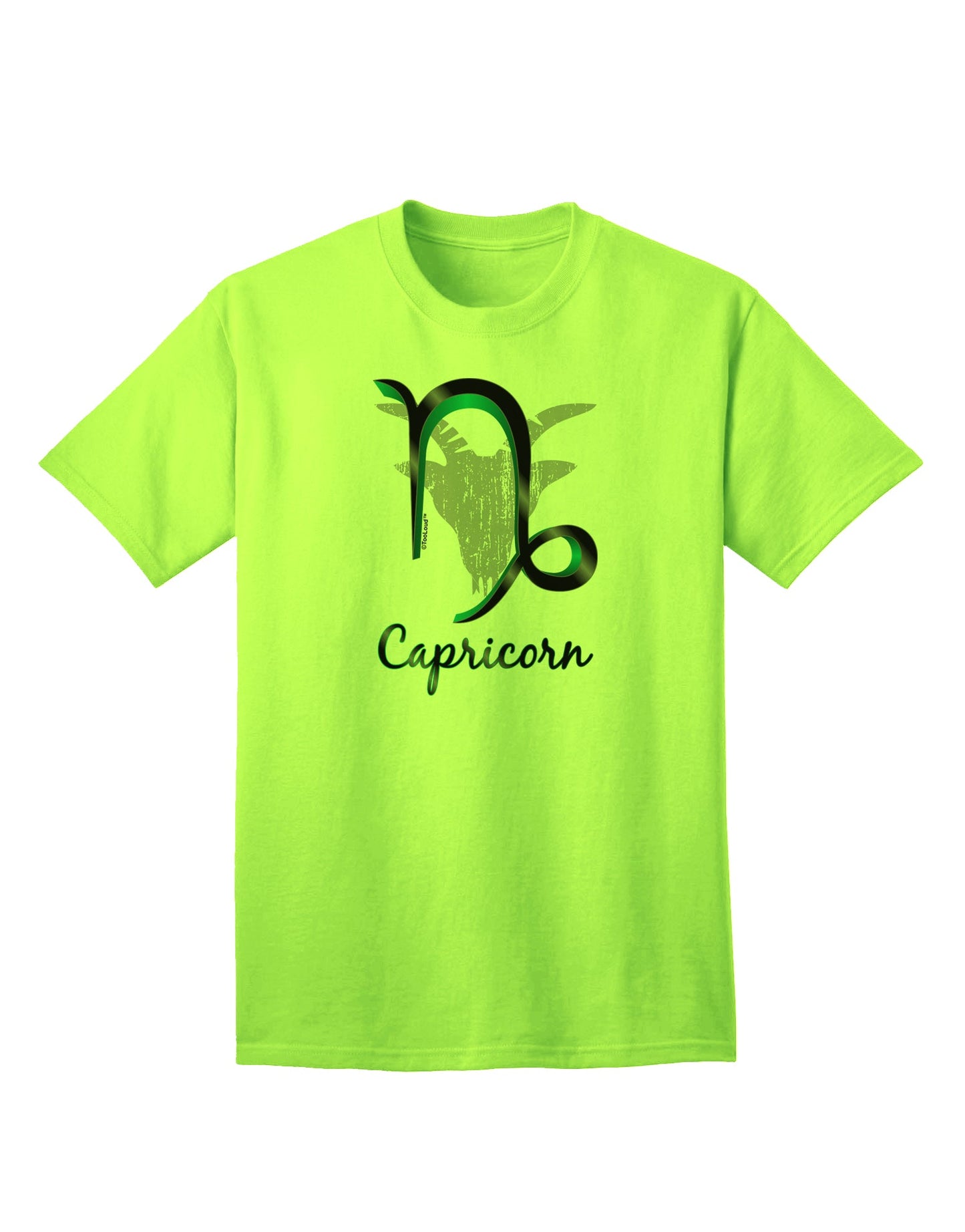 Capricorn Symbol Adult T-Shirt-unisex t-shirt-TooLoud-Neon-Green-Small-Davson Sales