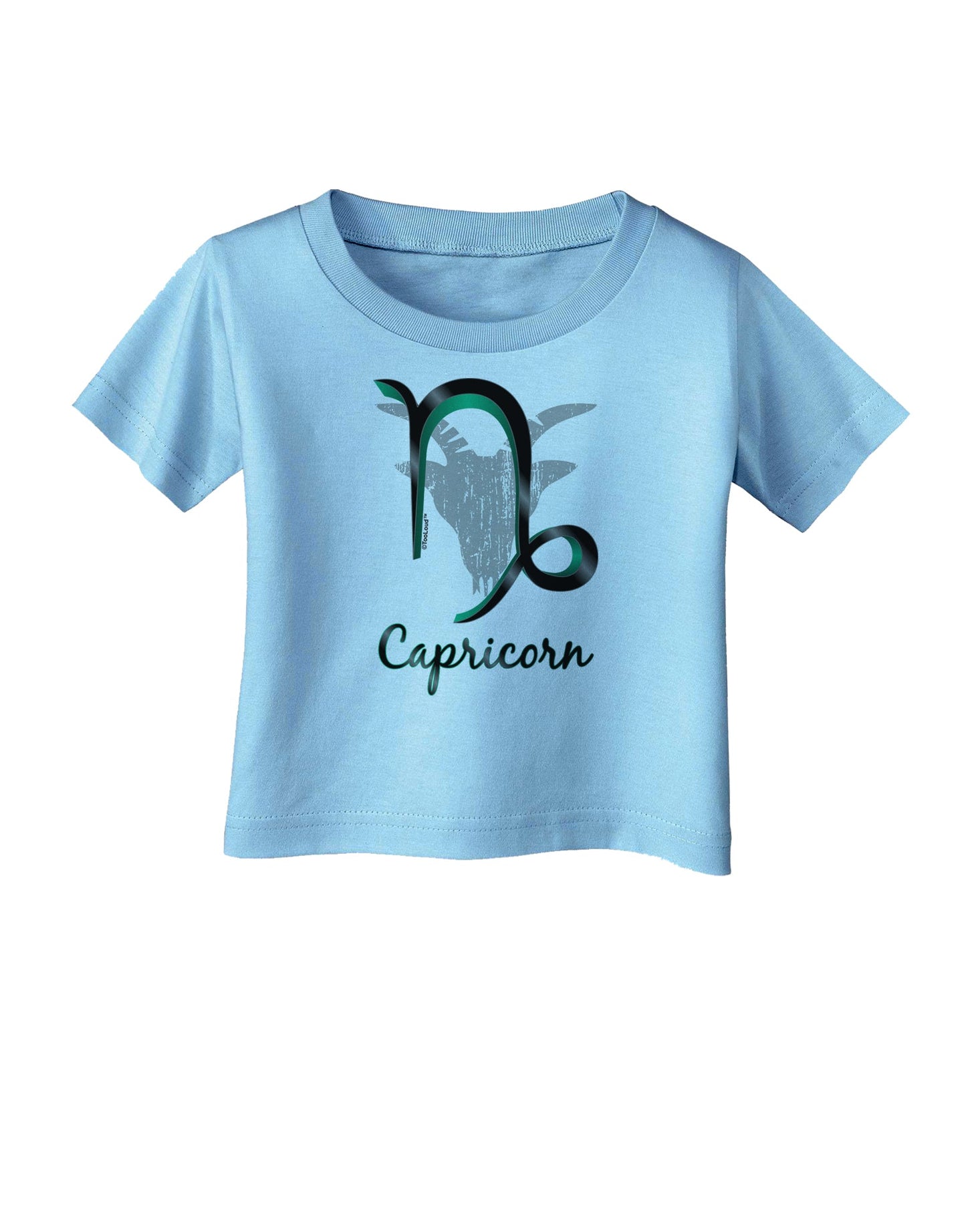 Capricorn Symbol Infant T-Shirt-Infant T-Shirt-TooLoud-Aquatic-Blue-06-Months-Davson Sales