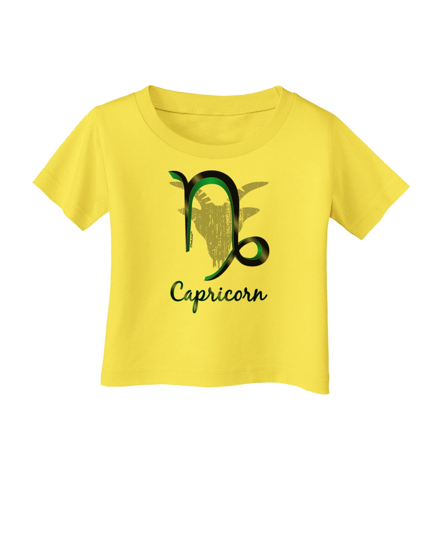 Capricorn Symbol Infant T-Shirt-Infant T-Shirt-TooLoud-Yellow-06-Months-Davson Sales