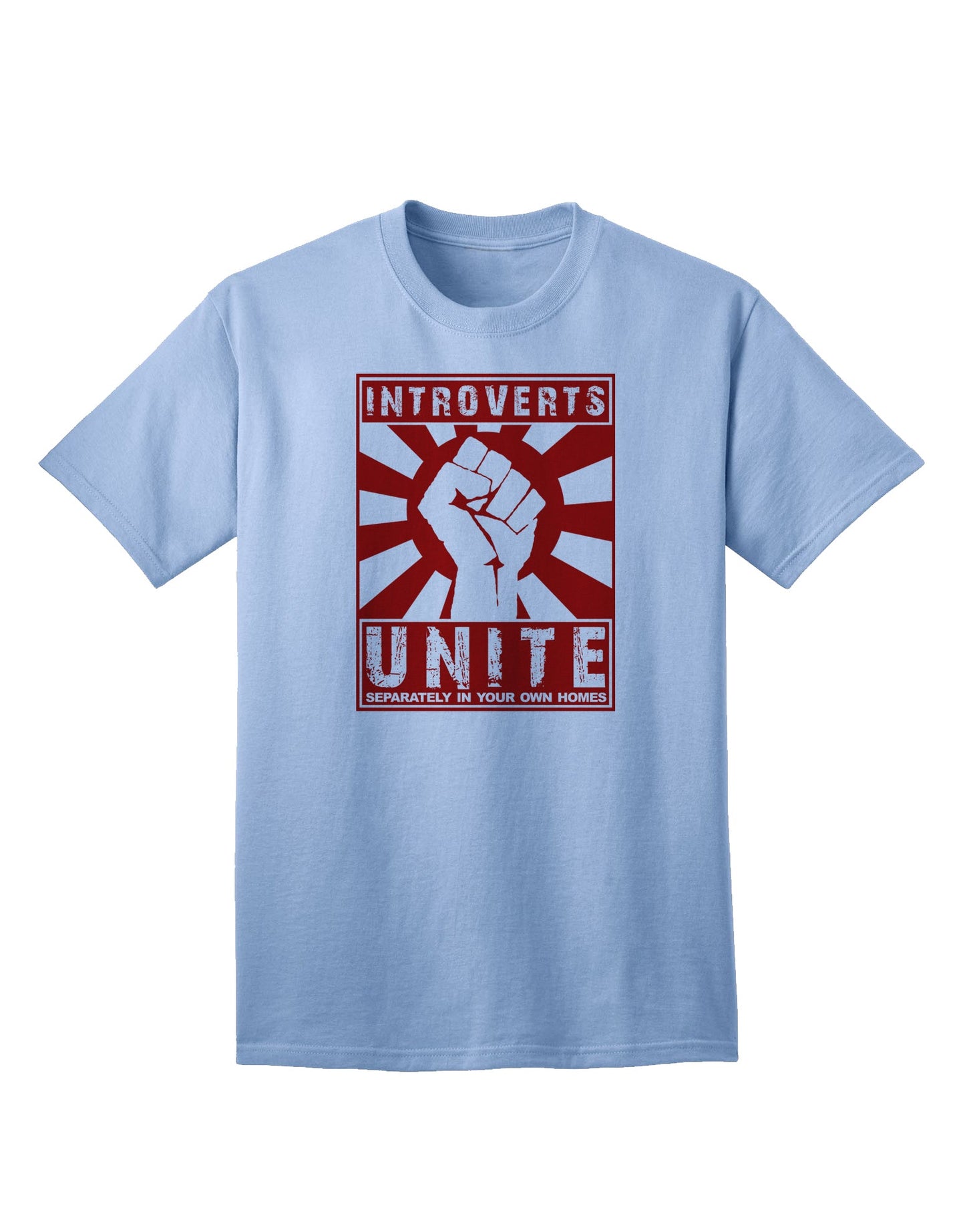 Captivating Adult T-Shirt: Uniting Introverts with Humorous Appeal, Crafted by TooLoud-Mens T-shirts-TooLoud-Light-Blue-Small-Davson Sales