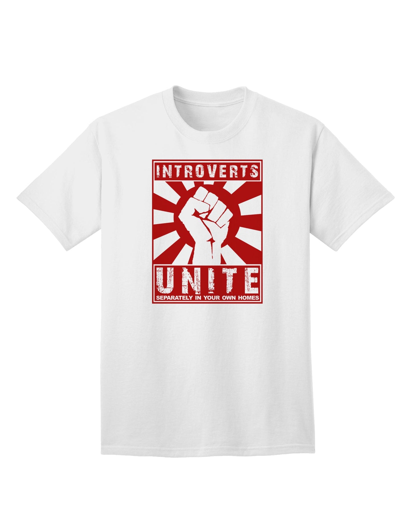 Captivating Adult T-Shirt: Uniting Introverts with Humorous Appeal, Crafted by TooLoud-Mens T-shirts-TooLoud-White-Small-Davson Sales