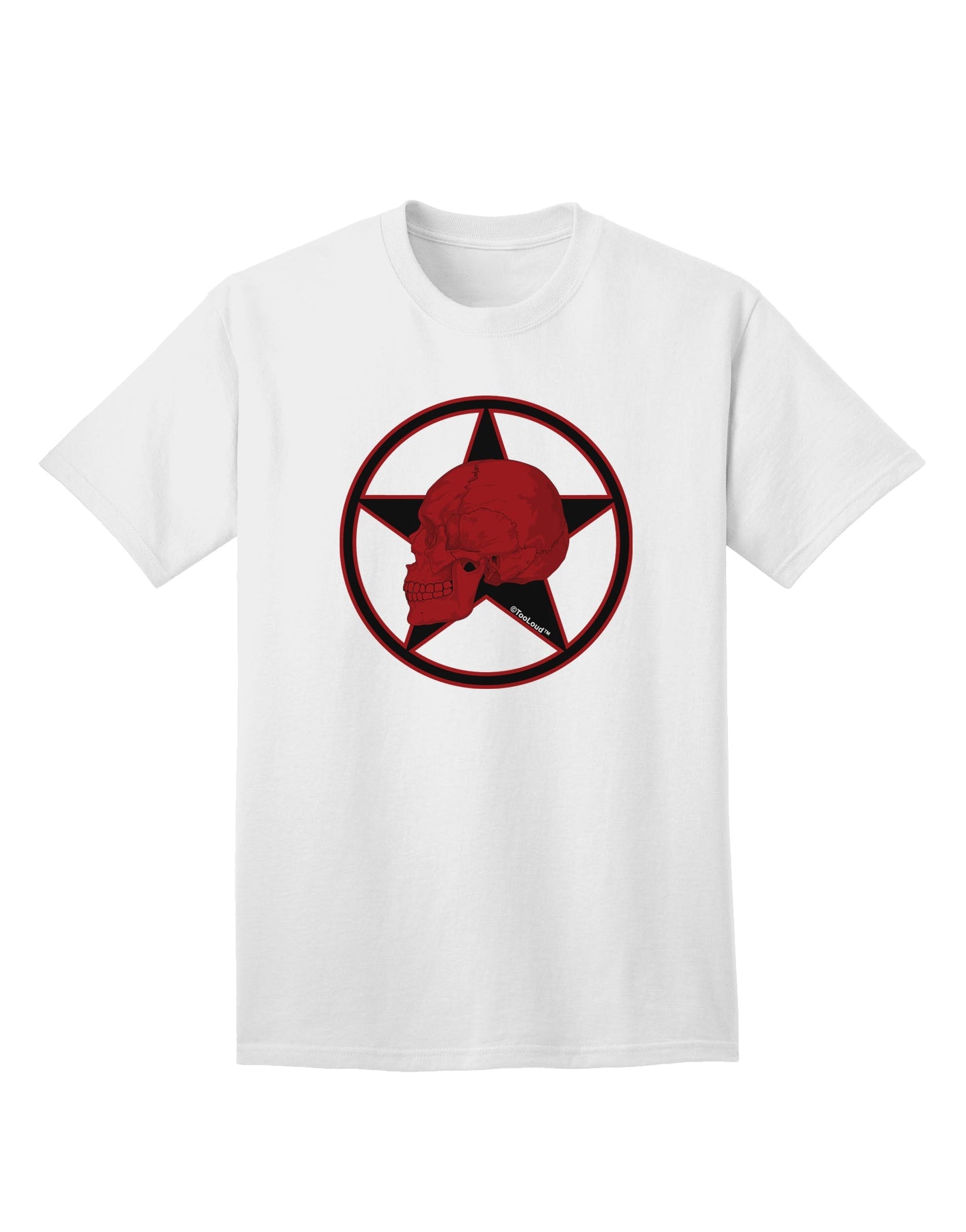 Captivating Blood Red Skull Adult T-Shirt - A Must-Have Addition to Your Wardrobe, Exclusively by TooLoud-Mens T-shirts-TooLoud-White-Small-Davson Sales