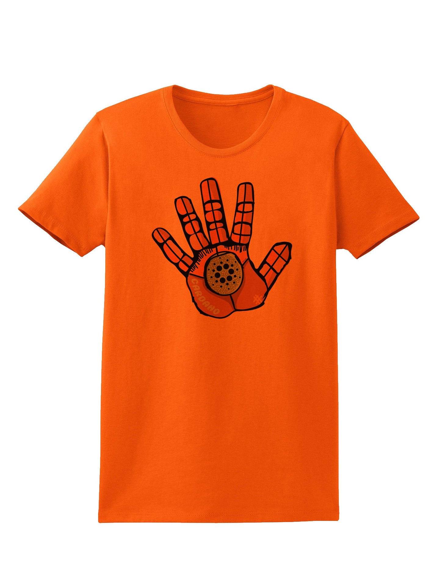 Cardano Hero Hand Womens T-Shirt-Womens T-Shirt-TooLoud-Orange-Small-Davson Sales