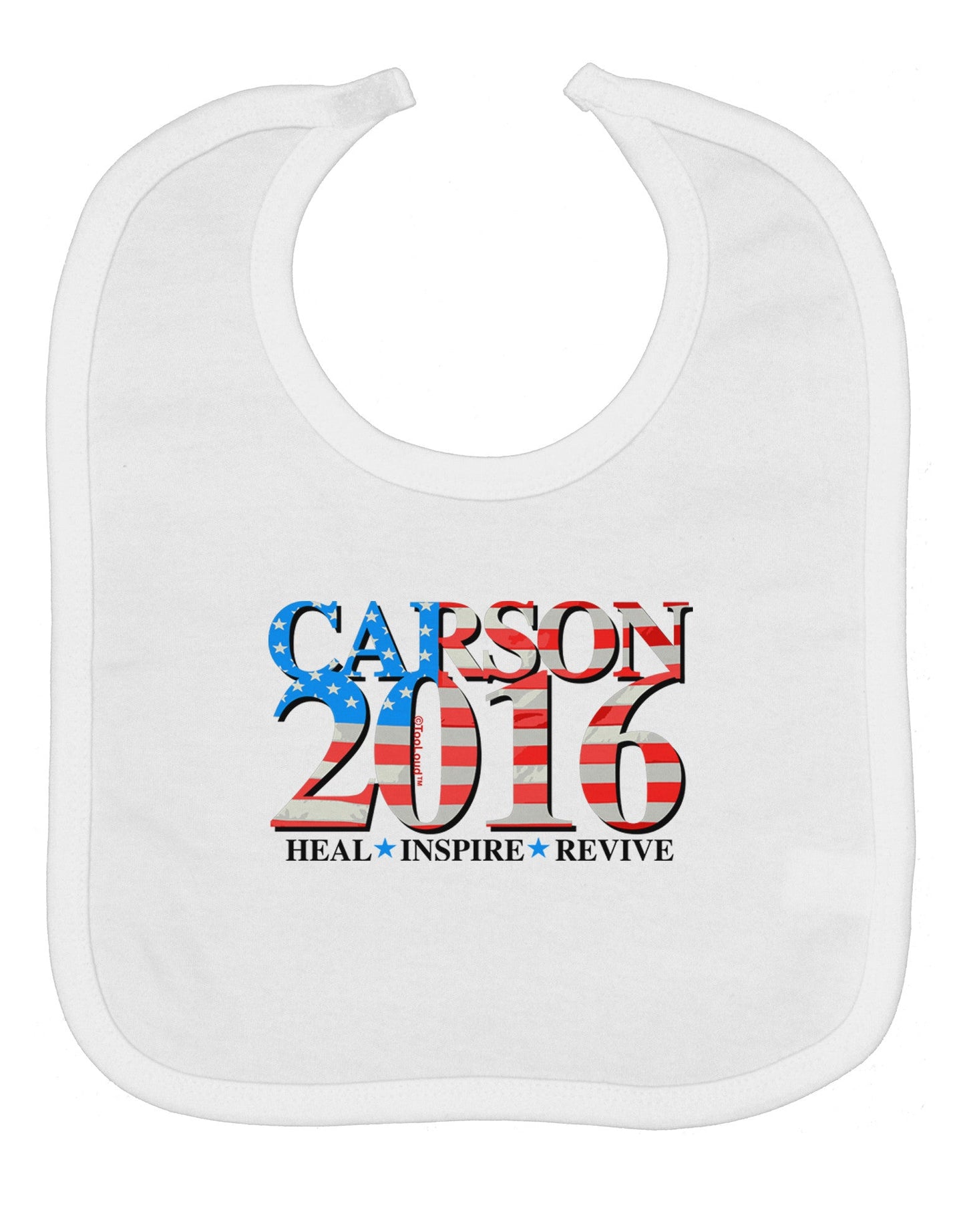 Carson Flag Slogan Baby Bib
