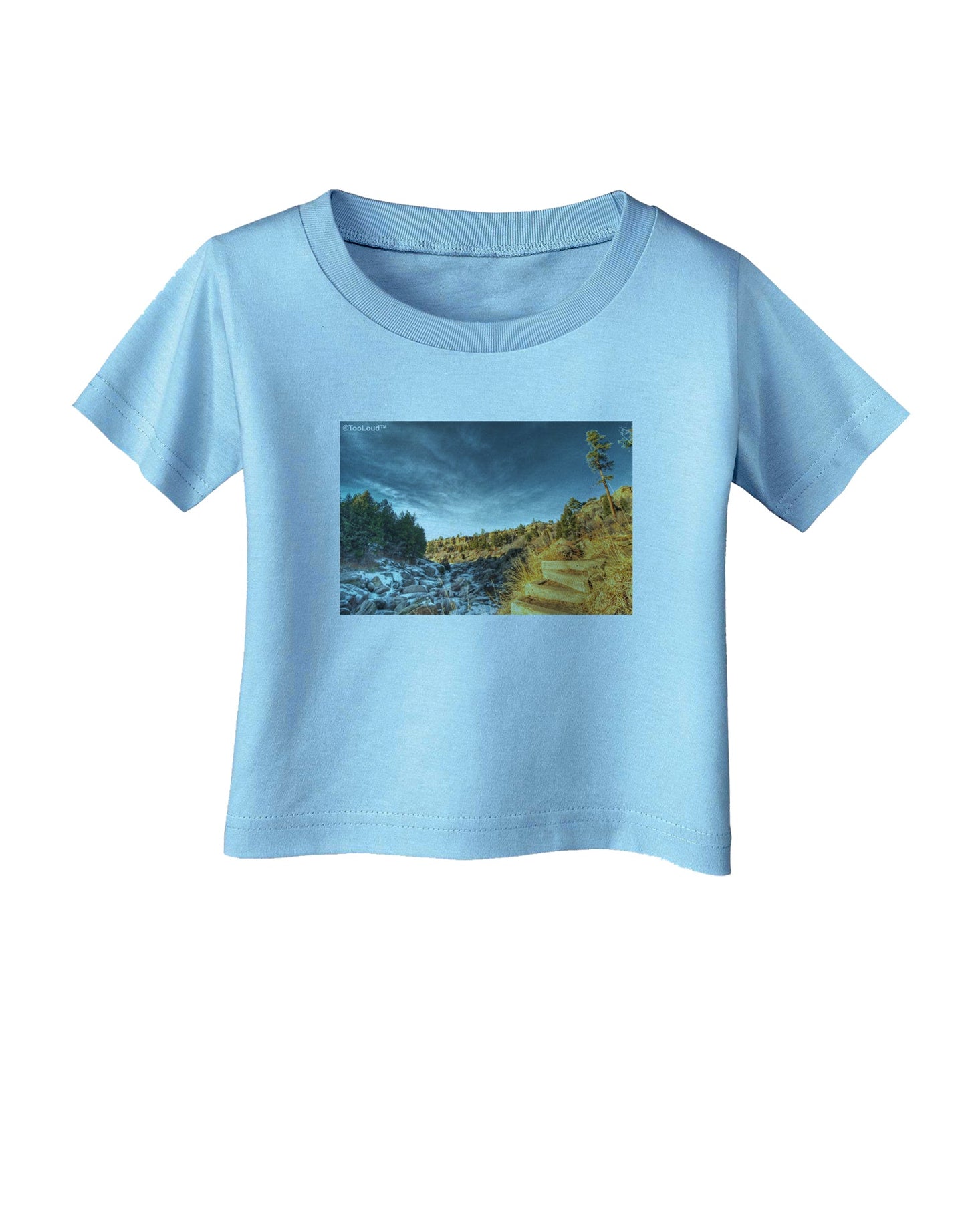 Castlewood Canyon Infant T-Shirt-Infant T-Shirt-TooLoud-Aquatic-Blue-06-Months-Davson Sales