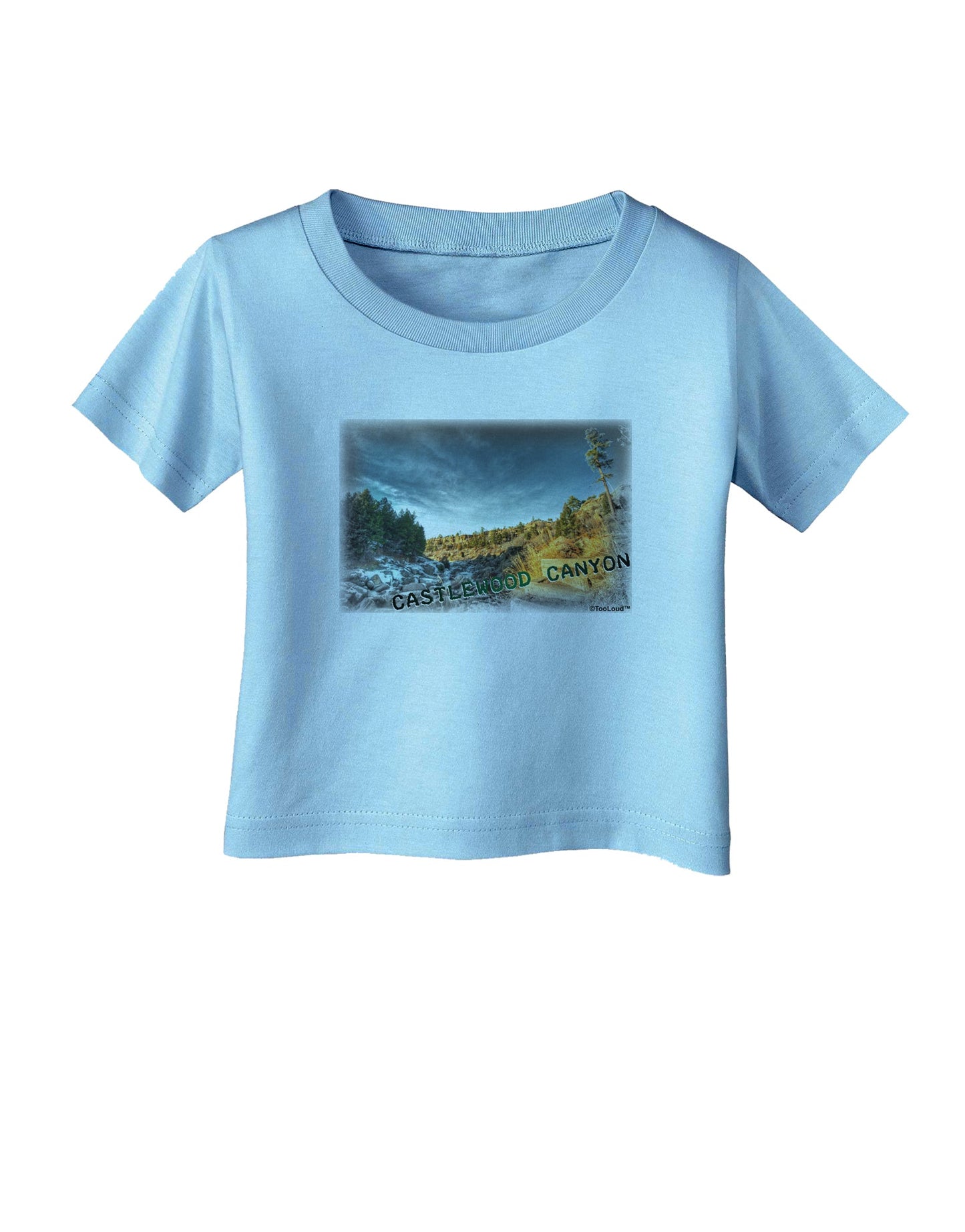 Castlewood Canyon Old Photo Infant T-Shirt-Infant T-Shirt-TooLoud-Aquatic-Blue-06-Months-Davson Sales