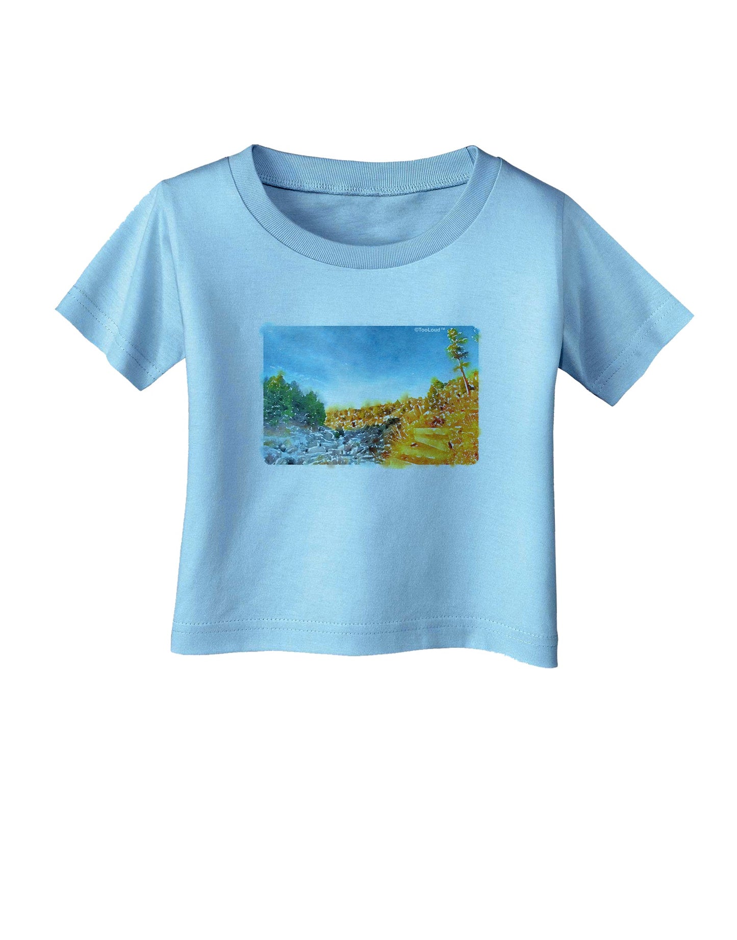 Castlewood Canyon Watercolor Infant T-Shirt-Infant T-Shirt-TooLoud-Aquatic-Blue-06-Months-Davson Sales