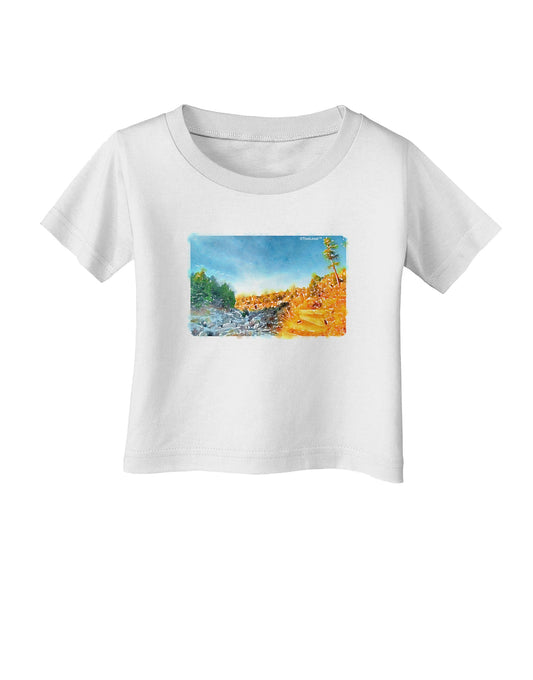 Castlewood Canyon Watercolor Infant T-Shirt-Infant T-Shirt-TooLoud-White-06-Months-Davson Sales