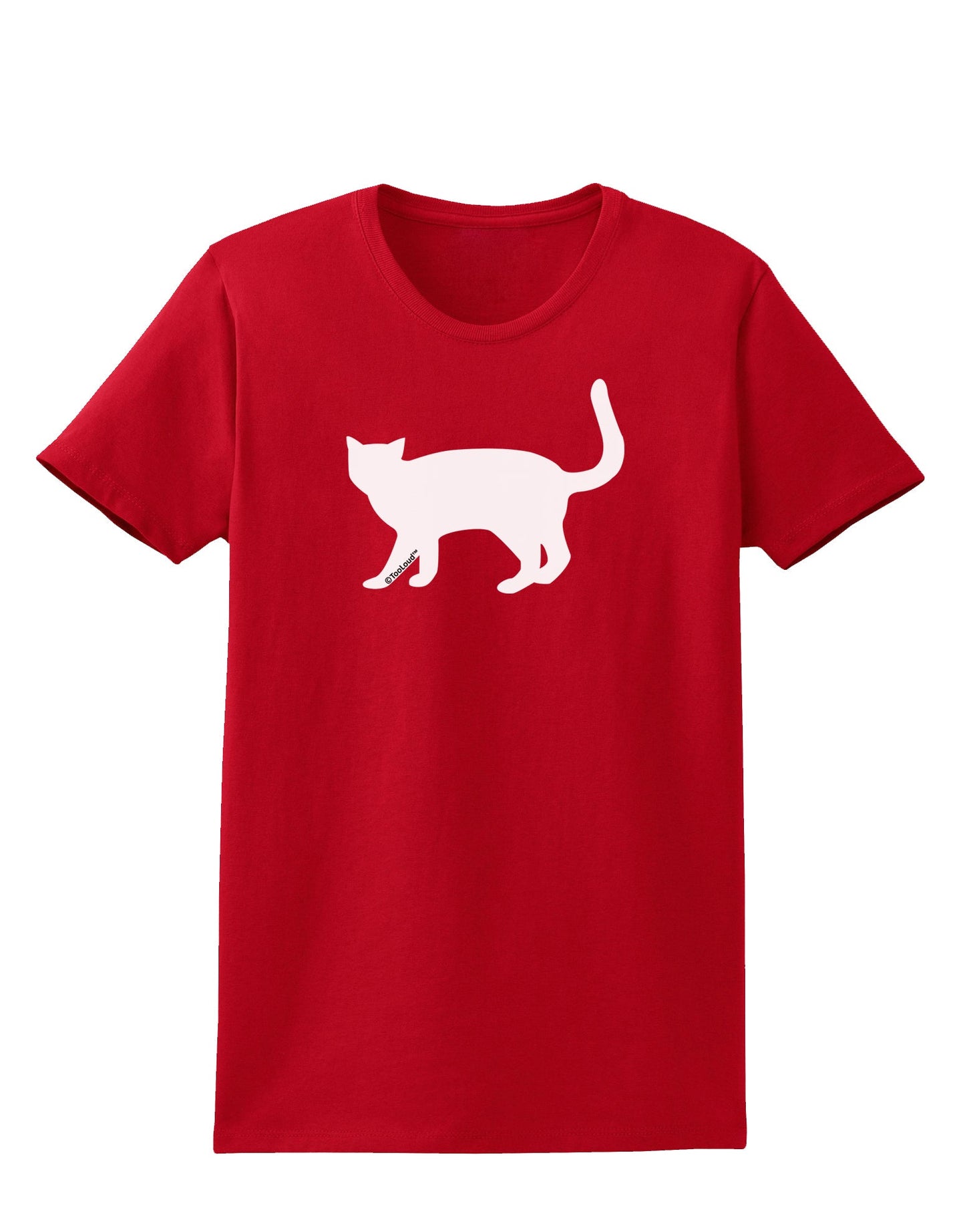Cat Silhouette Design Womens Dark T-Shirt by TooLoud-Womens T-Shirt-TooLoud-Red-X-Small-Davson Sales