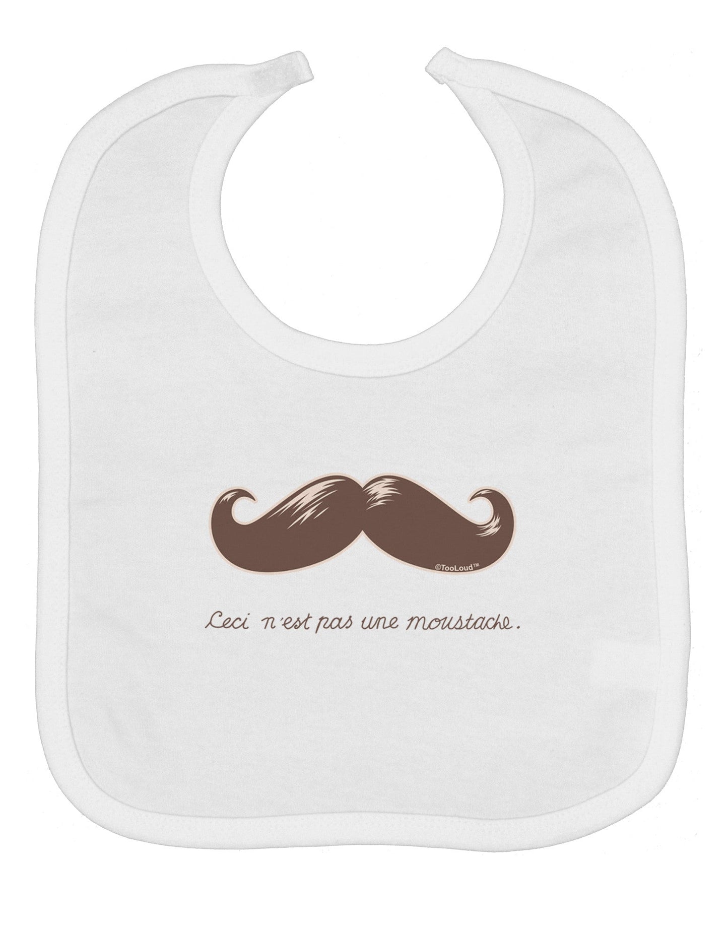 Ceci n'est pas une moustache Baby Bib