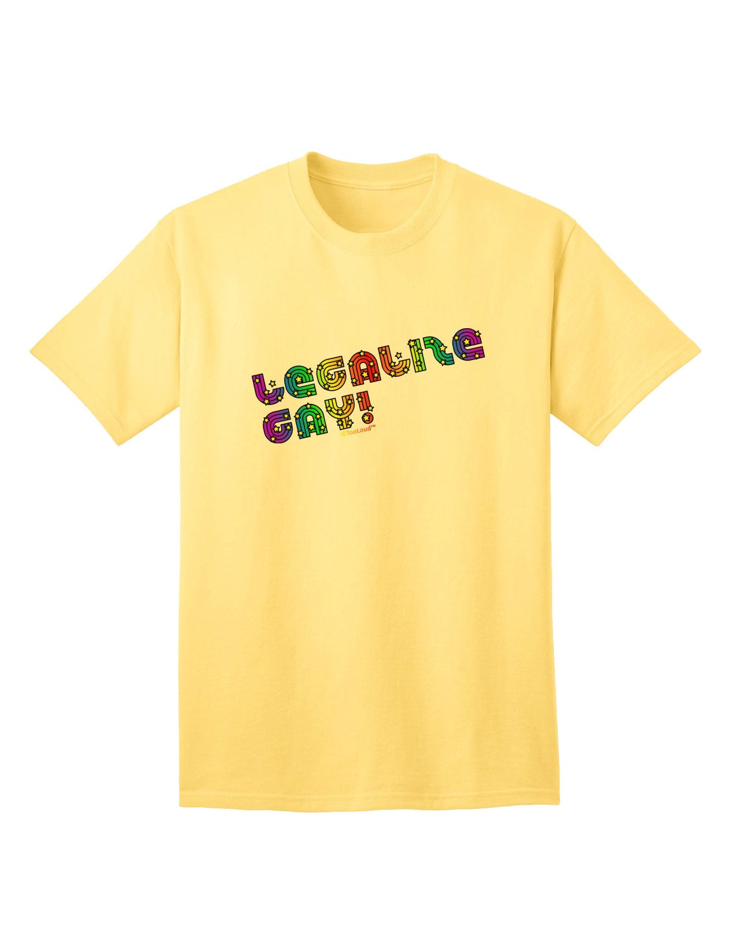 Celebrate Equality - Vibrant Rainbow Adult T-Shirt-Mens T-shirts-TooLoud-Yellow-Small-Davson Sales