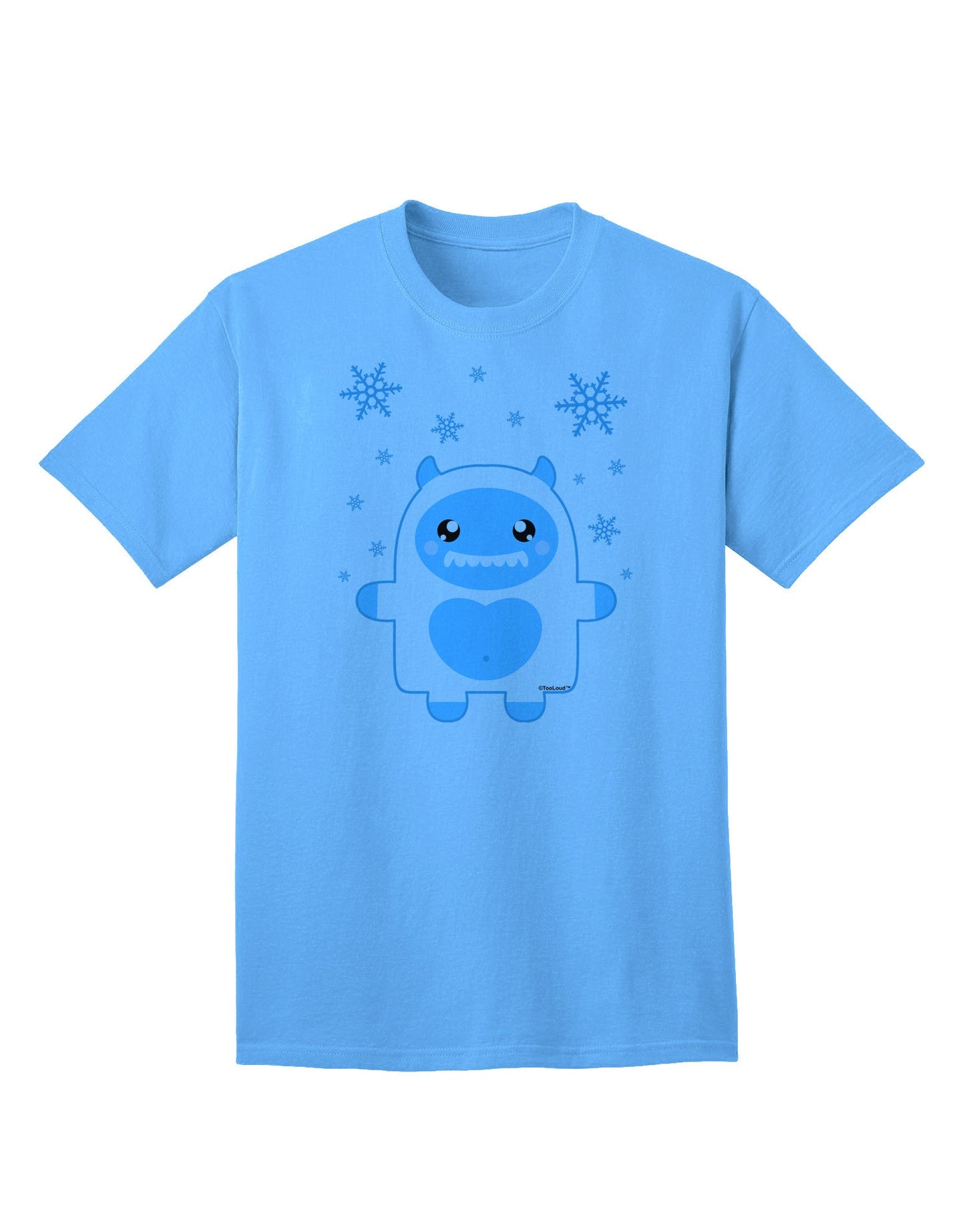 Charming Abominable Snowman Boy Yeti - Festive Adult Christmas T-Shirt Collection-Mens T-shirts-TooLoud-Aquatic-Blue-Small-Davson Sales