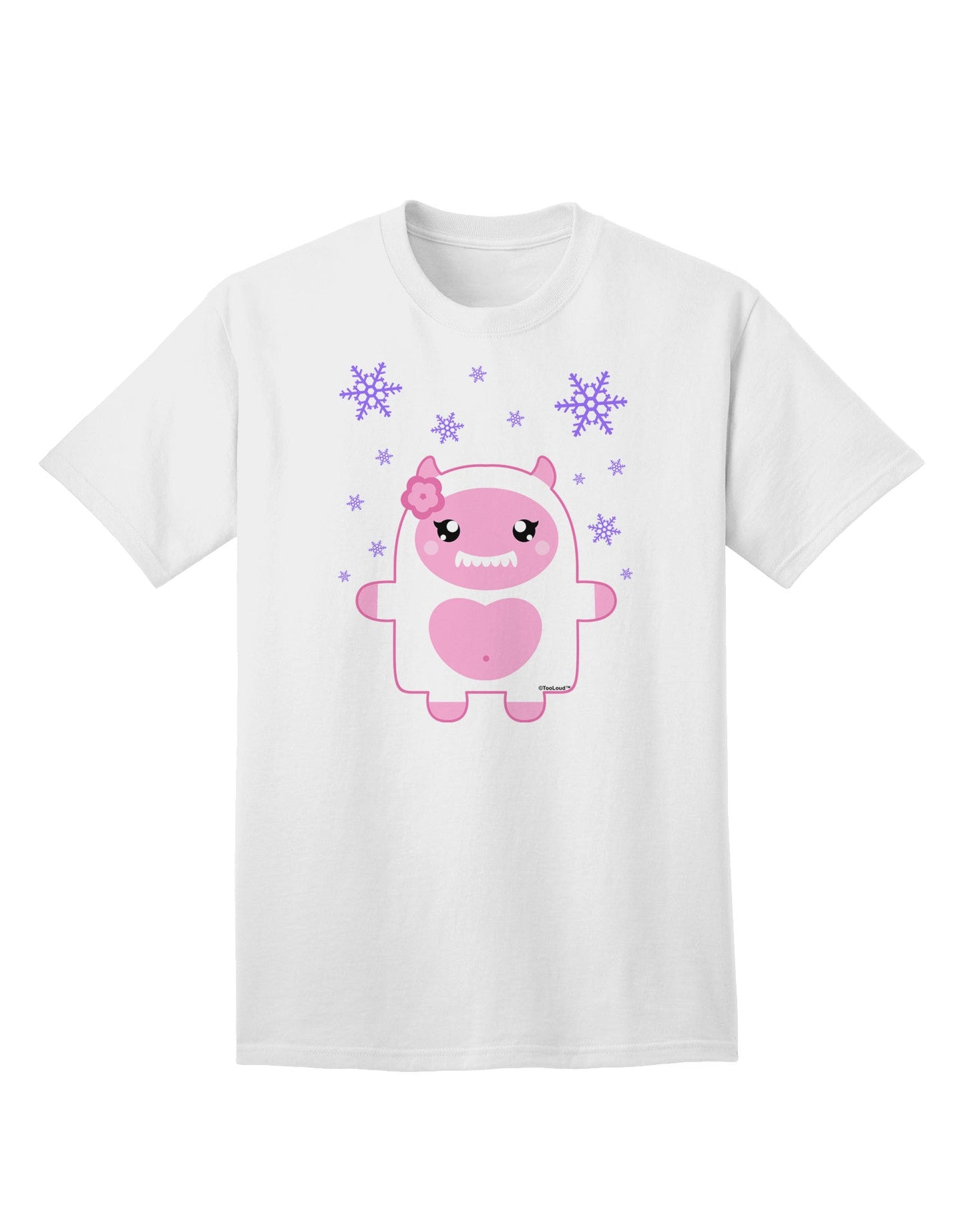Charming Abominable Snowman Girl Yeti - Festive Christmas Adult T-Shirt Collection-Mens T-shirts-TooLoud-White-Small-Davson Sales