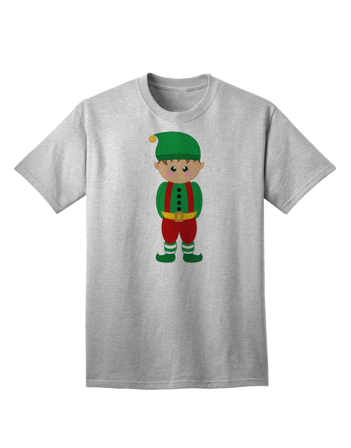 Charming Adult Christmas Elf Boy T-Shirt - A Festive Ecommerce Exclusive-Mens T-shirts-TooLoud-AshGray-Small-Davson Sales